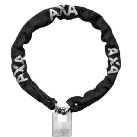 AXA Unisex Clinch Plus 85 Black Bike Chain Lock - 850mm x 6mm Heavy Duty Security for Bicycles, Motorcycles & Scooters - Perfect for Urban Commuting & Outdoor Adventures
