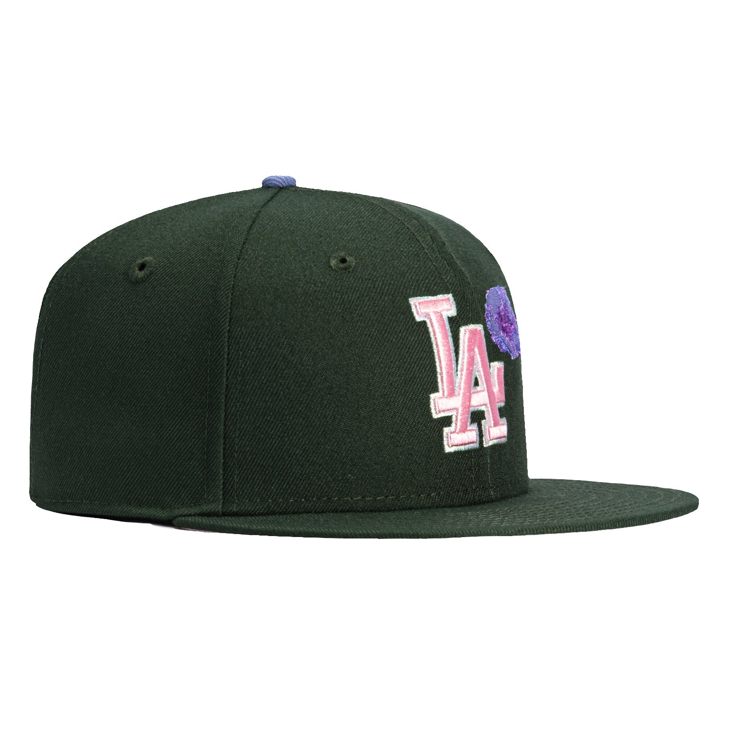New Era 59Fifty Los Angeles Dodgers Snapback Cap - Green Baseball Hat for Men & Women - Perfect for Games, Streetwear & Sports Fan Fashion