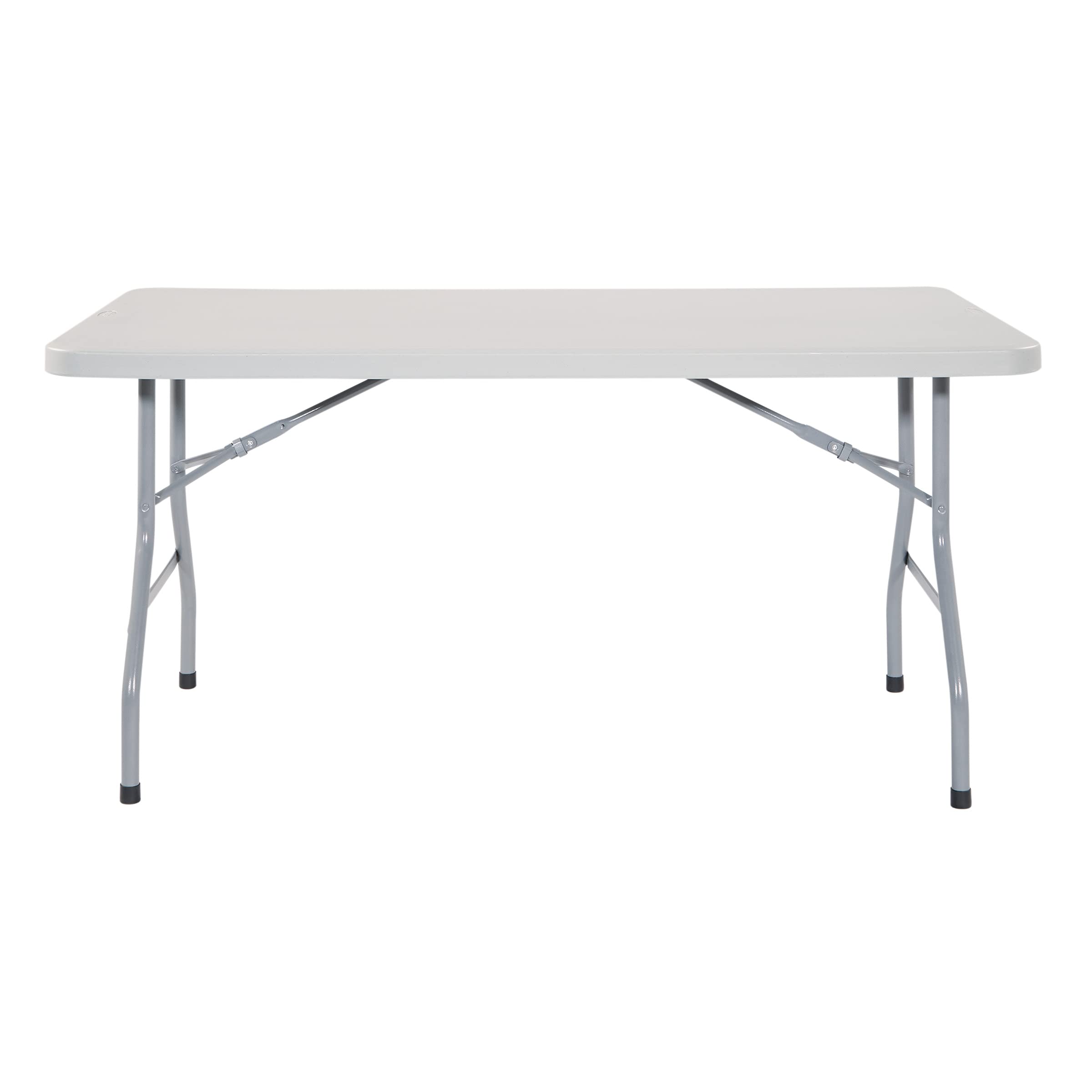Office Star 5-Foot Light Gray Resin Folding Table - Durable Multipurpose Rectangle Table for Indoor & Outdoor Use | Perfect for Parties, Picnics, Camping & Home Office