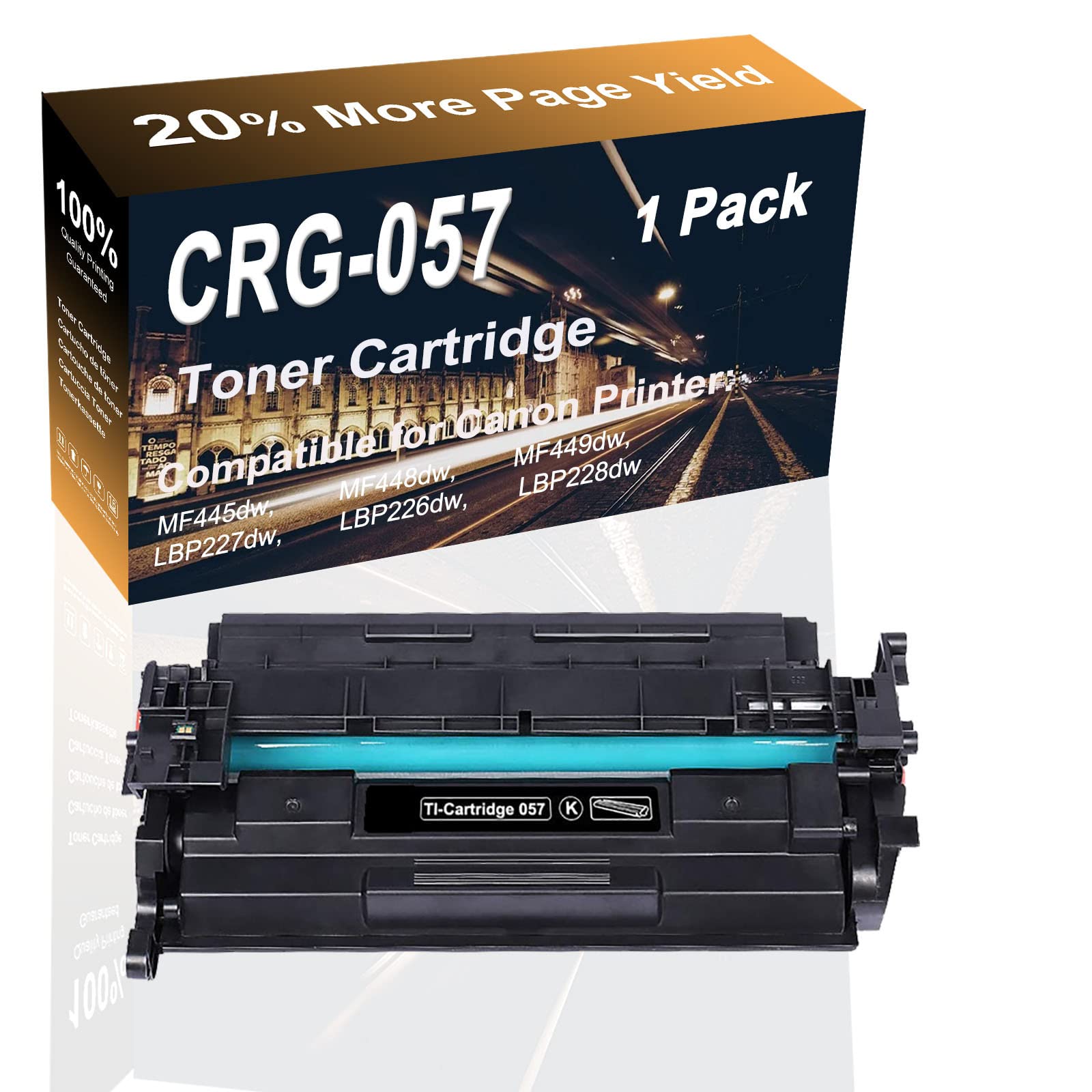 High Yield Black Toner Cartridge Replacement for Canon 057/CRG-057 - Compatible with Canon MF445dw & MF448dw Laser Printers - Perfect for Office Printing & High Volume Documents