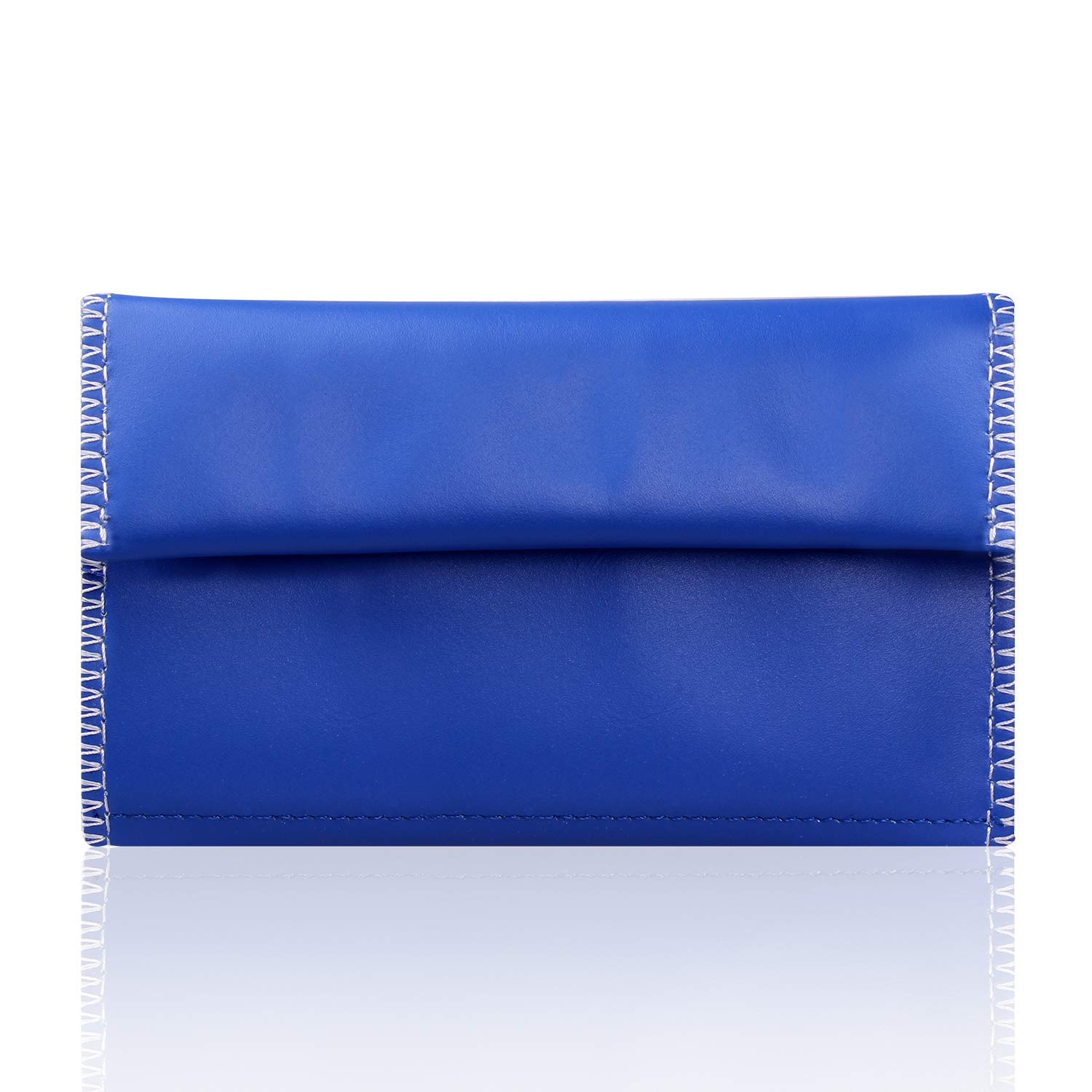 Premium Genuine Leather Tobacco Pouch - Foldable Pipe Tobacco Bag with Paper Slot - Handmade Smoking Accessories for Pipe Enthusiasts - Perfect for Travel, Camping & Outdoor Use