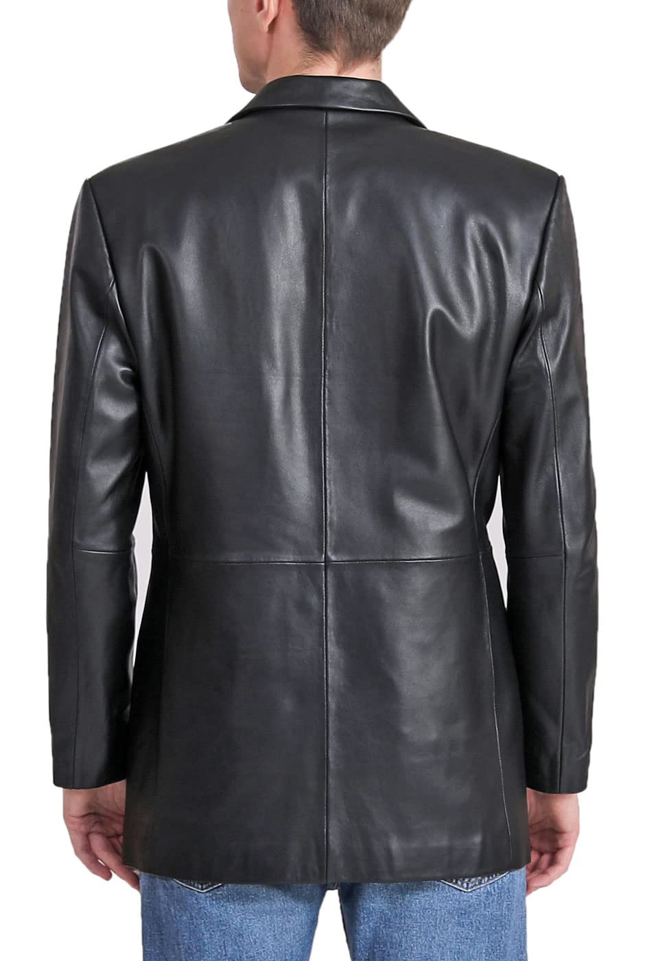 BGSD Men's Judd 1-Button Lambskin Leather Blazer Sport Coat Jacket - Slim Fit Formal Suit Jacket for Business, Wedding & Special Occasions (Available in Regular, Big & Tall, and Short Sizes)