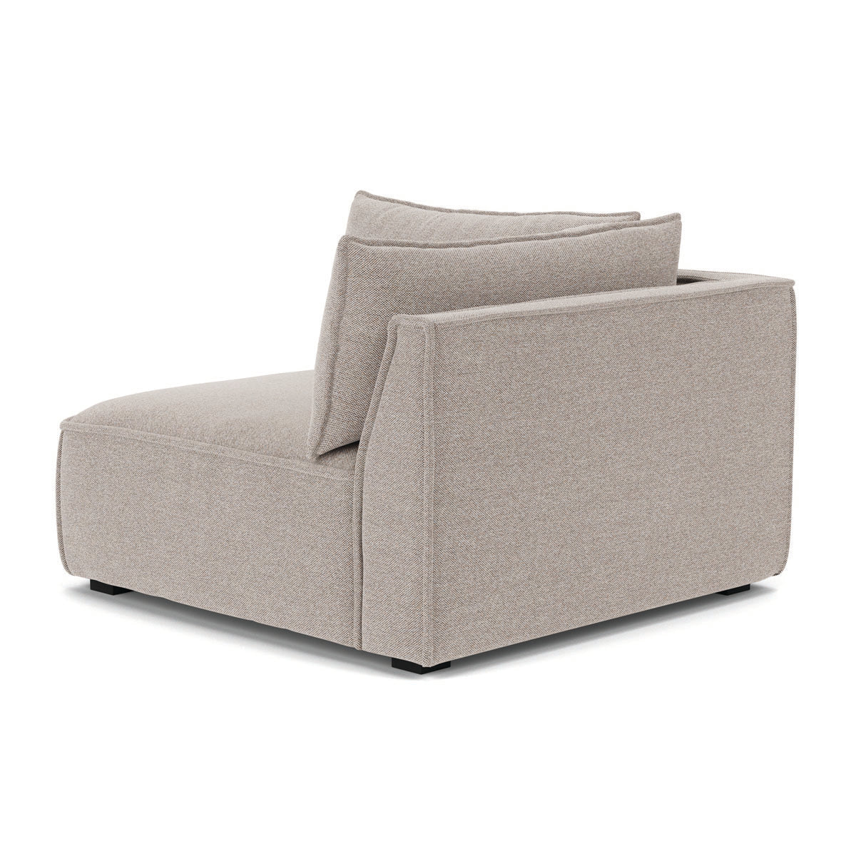 Daphne Fabric 1-Seater Right Corner Modular Sofa - Compact Sectional Couch for Small Spaces, Living Rooms & Apartments