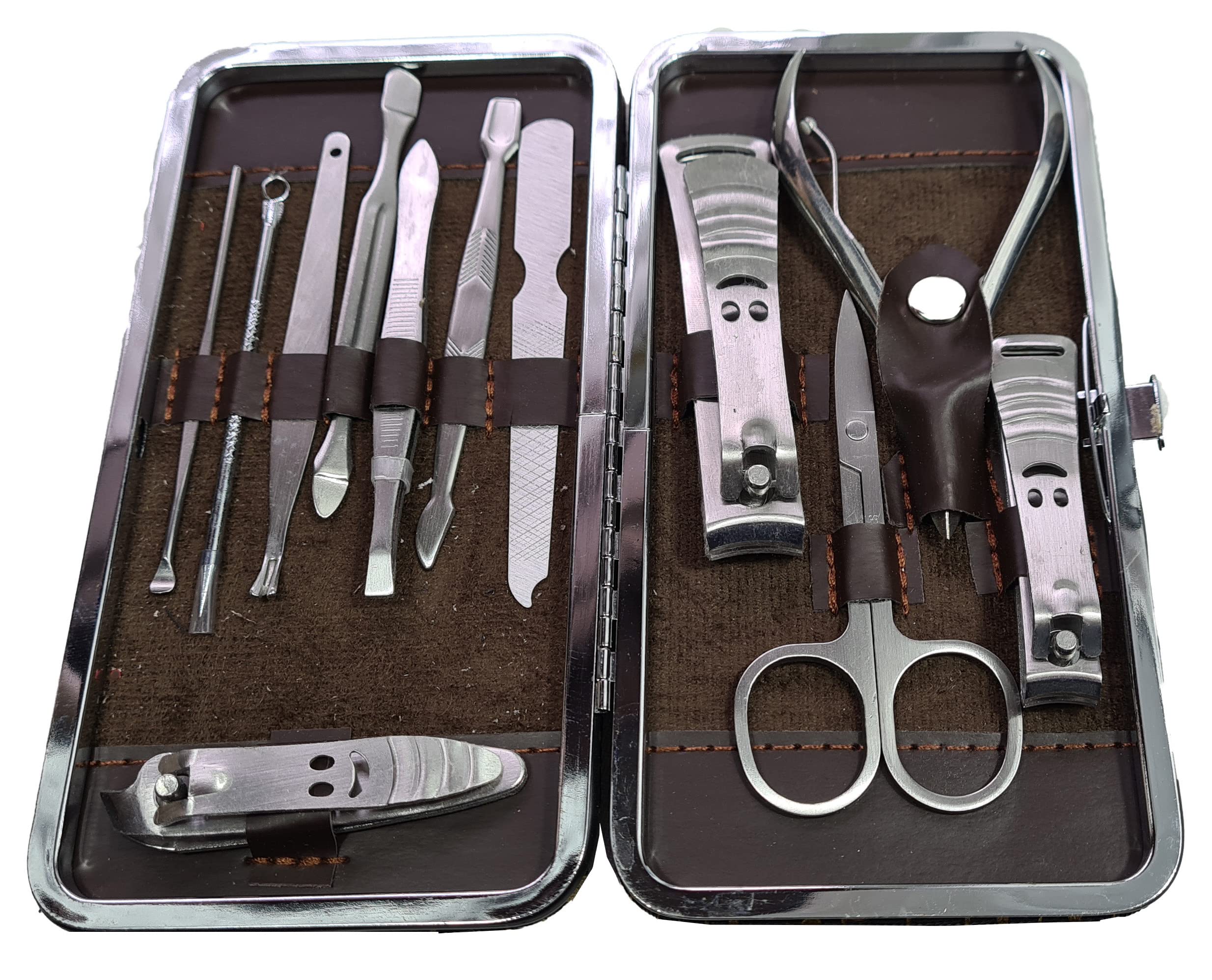 12-Piece Travel Manicure Set - Portable Nail Care Kit with Case for Women & Men | Perfect for Home, Office, Travel & Gifts