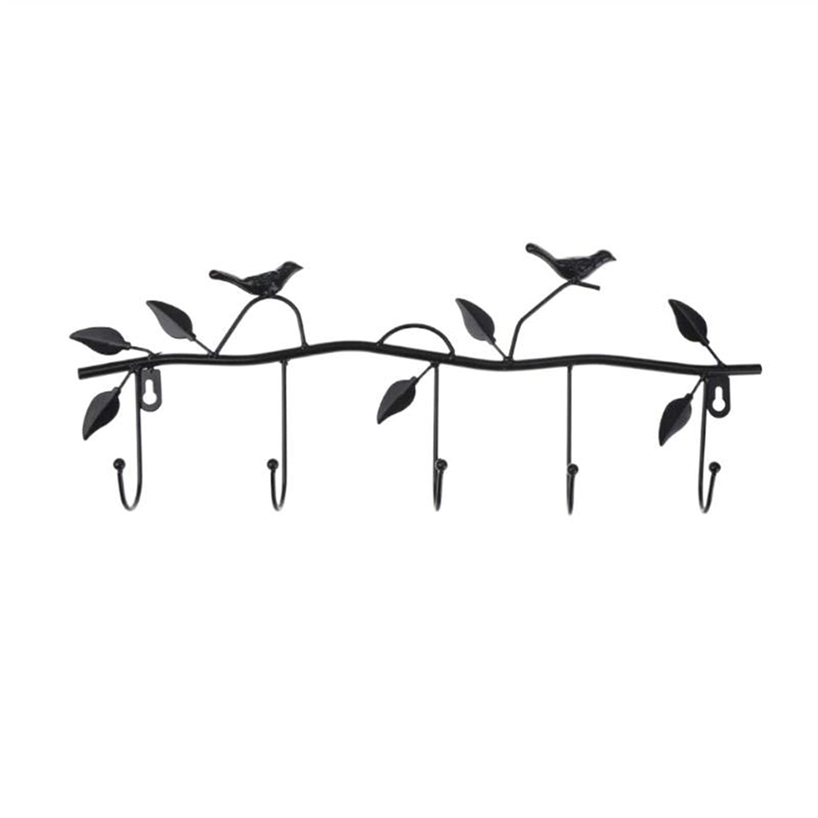 LUOYQSPO Wall Mounted Coat Rack - Decorative Birds Design Metal Coat & Hat Hanger with Multi-Function Hooks for Living Room, Bedroom, Entryway - Wrought Iron Wall Hook Organizer (Color B) - Perfect for Small Spaces, Apartments & Home Decor