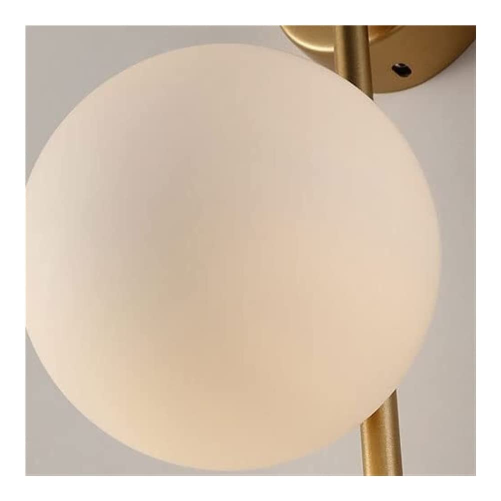 Modern Glass Ball Wall Sconce Lighting - G9 Bulb Wall Lamp with Metal Iron Frame for Living Room, Bedroom & Indoor Decor (Black) - Perfect for Ambient Lighting and Home Decoration