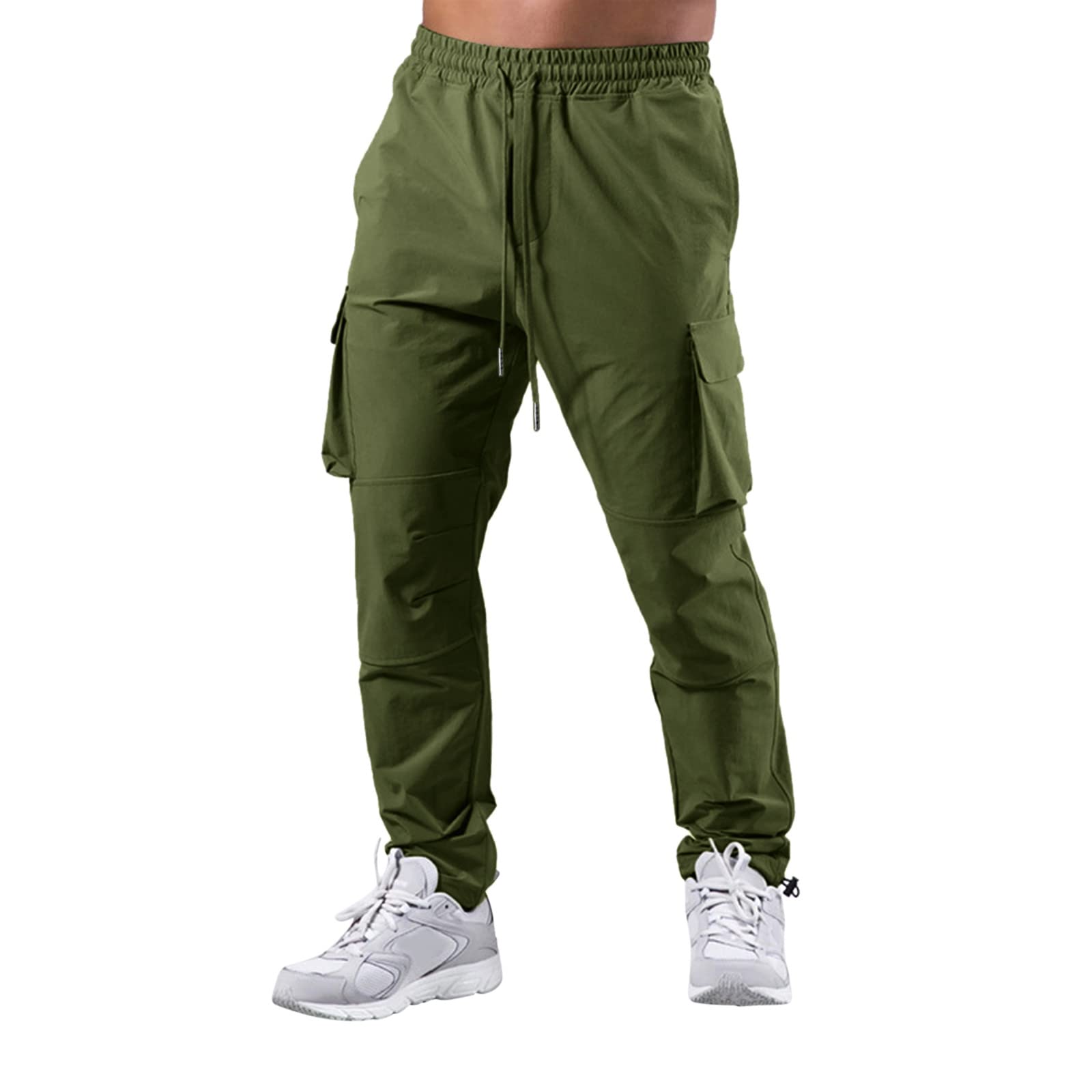 AMTF 2022 Men's Joggers - Elastic Waist Gym Running Pants, Slim Fit Cargo Pants for Workout & Casual Wear | Stylish Plus Size Loose Trousers | Perfect for Running, Training & Everyday Comfort