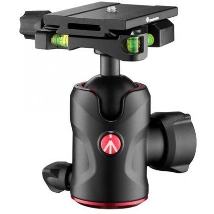 Manfrotto 496 Center Ball Head with Quick Release Plate - Professional Camera Tripod Head for DSLR & Mirrorless Cameras - Perfect for Photography, Videography & Travel Shooting