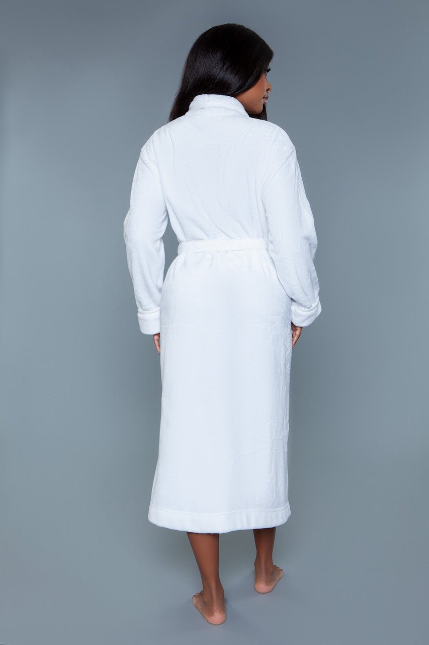 BeWicked Women's Soft Plush Robe - Cozy Fleece Bathrobe with Pockets, Long Sleeve Loungewear for Spa, Hotel & Home Relaxation