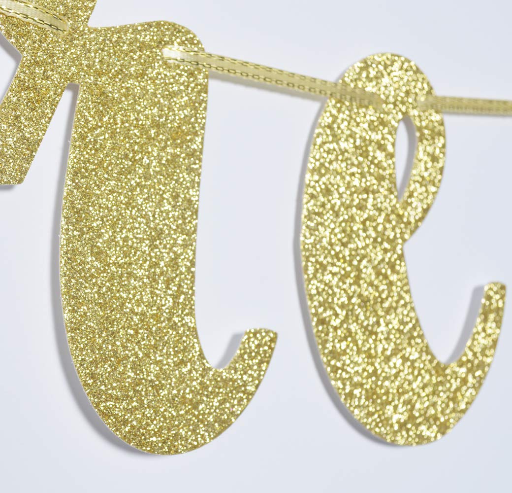 Future Lawyer Glitter Gold Banner - Law School Graduation Decorations for Wall, Party & Celebration - Perfect for Graduation Ceremony, Office Decor & Lawyer Gifts (Gold)