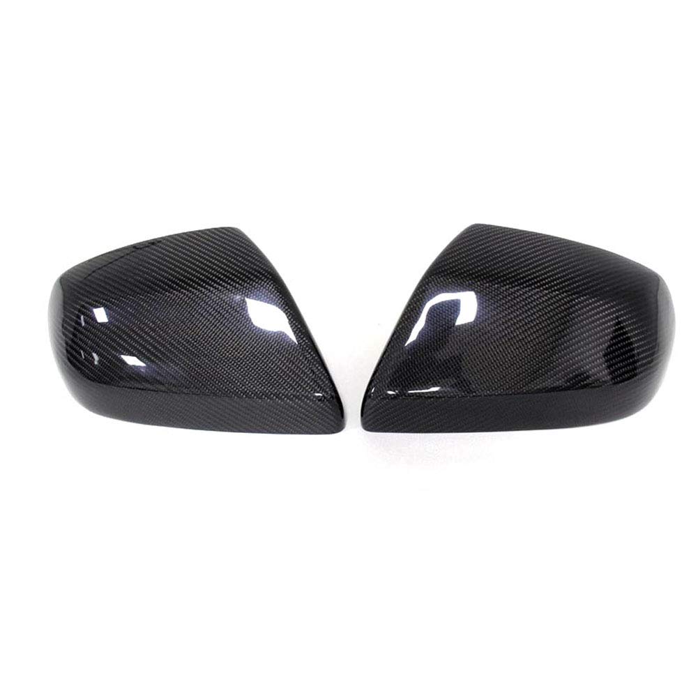 Carbon Fiber Mirror Cover Trim for Cadillac ATS 2014-2018 - Real Carbon Fiber Side View Mirror Caps - Upgrade Your Car's Exterior Style