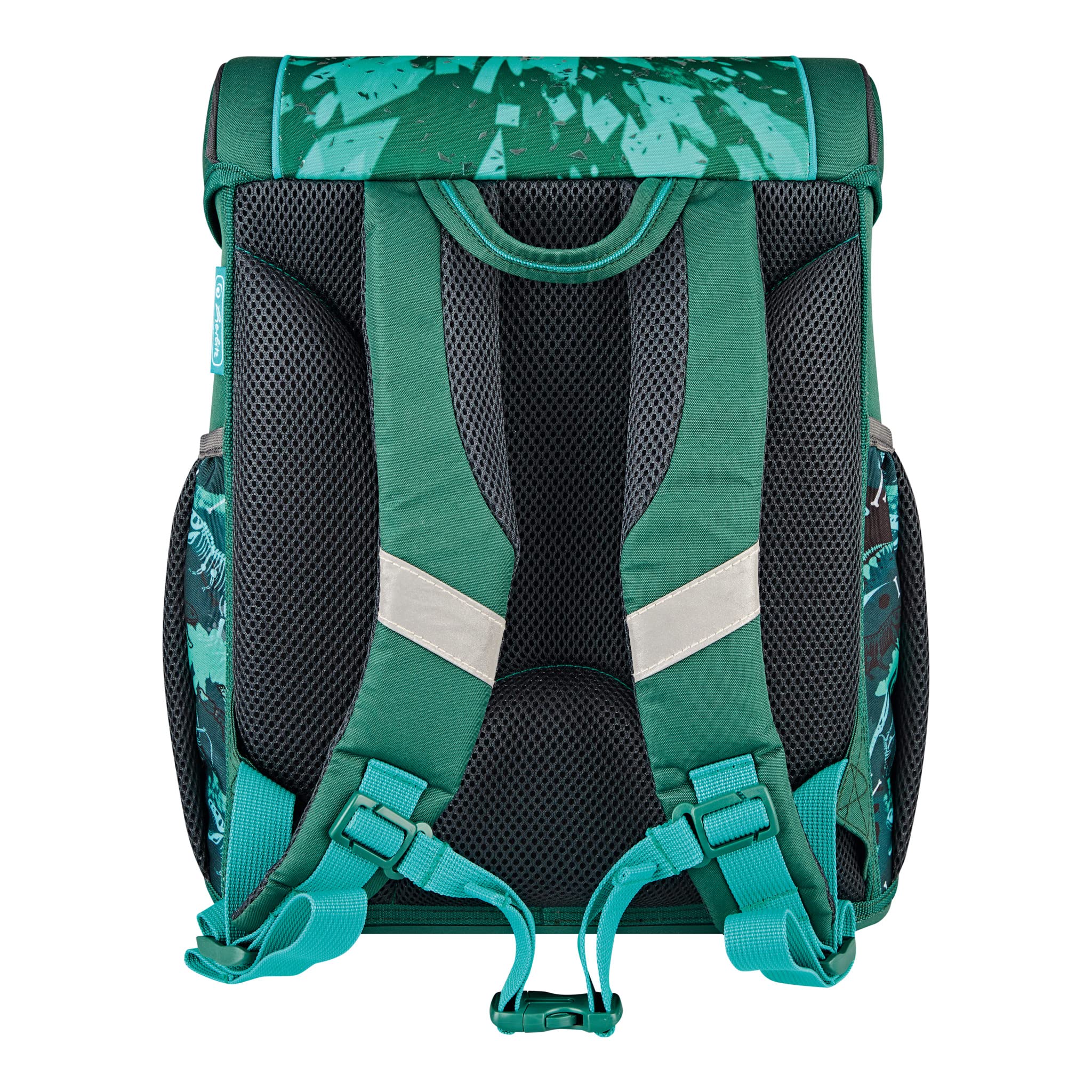 Herlitz Loop Plus Green Rex School Backpack for Kids - Lightweight, Durable & Ergonomic Design - Perfect for Elementary Students, Day Trips & Outdoor Adventures