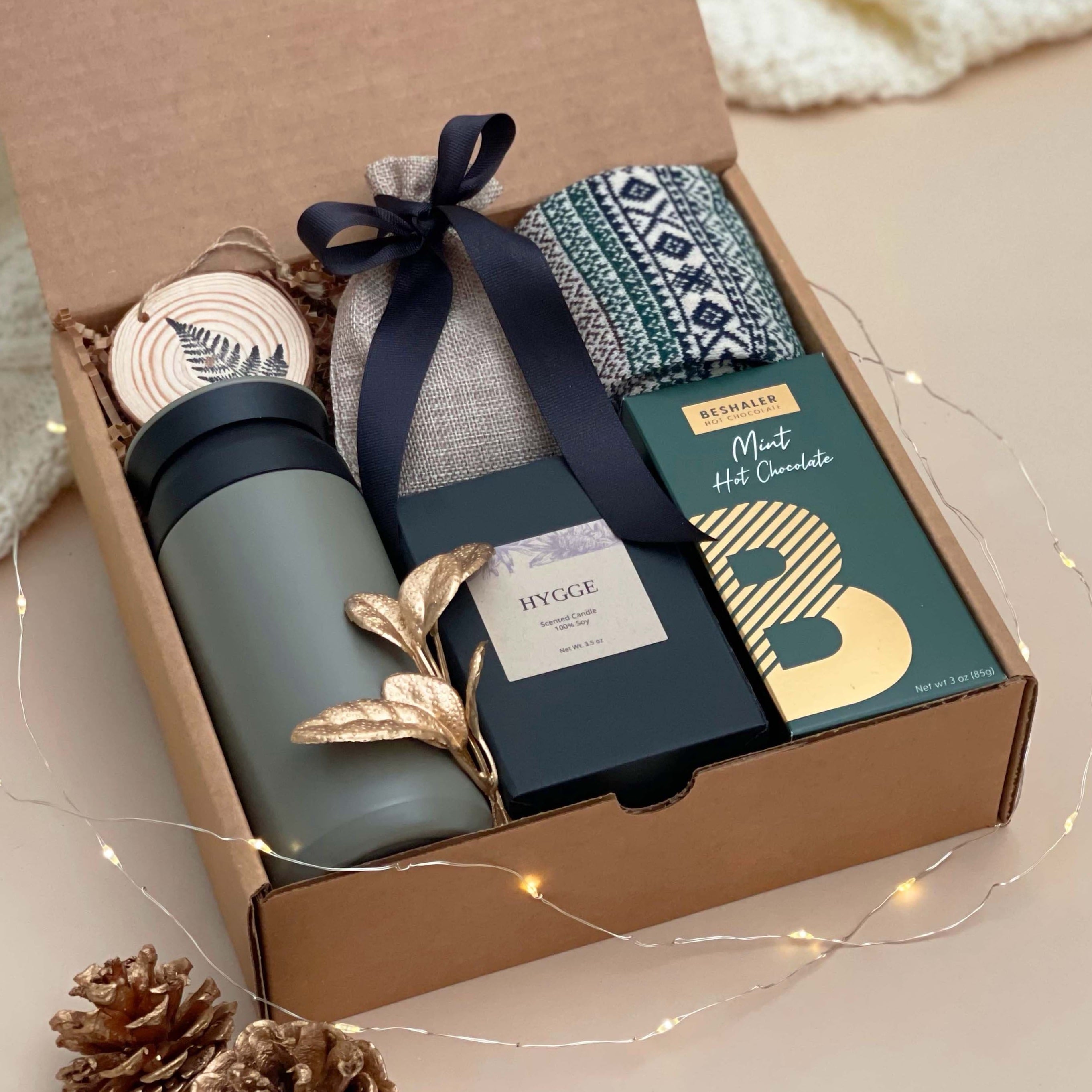 Premium Unisex Gift Basket Set - Insulated Tumbler, Scented Candle & Cozy Socks for Women & Men | Perfect for Birthday, Anniversary & Holiday Gifting