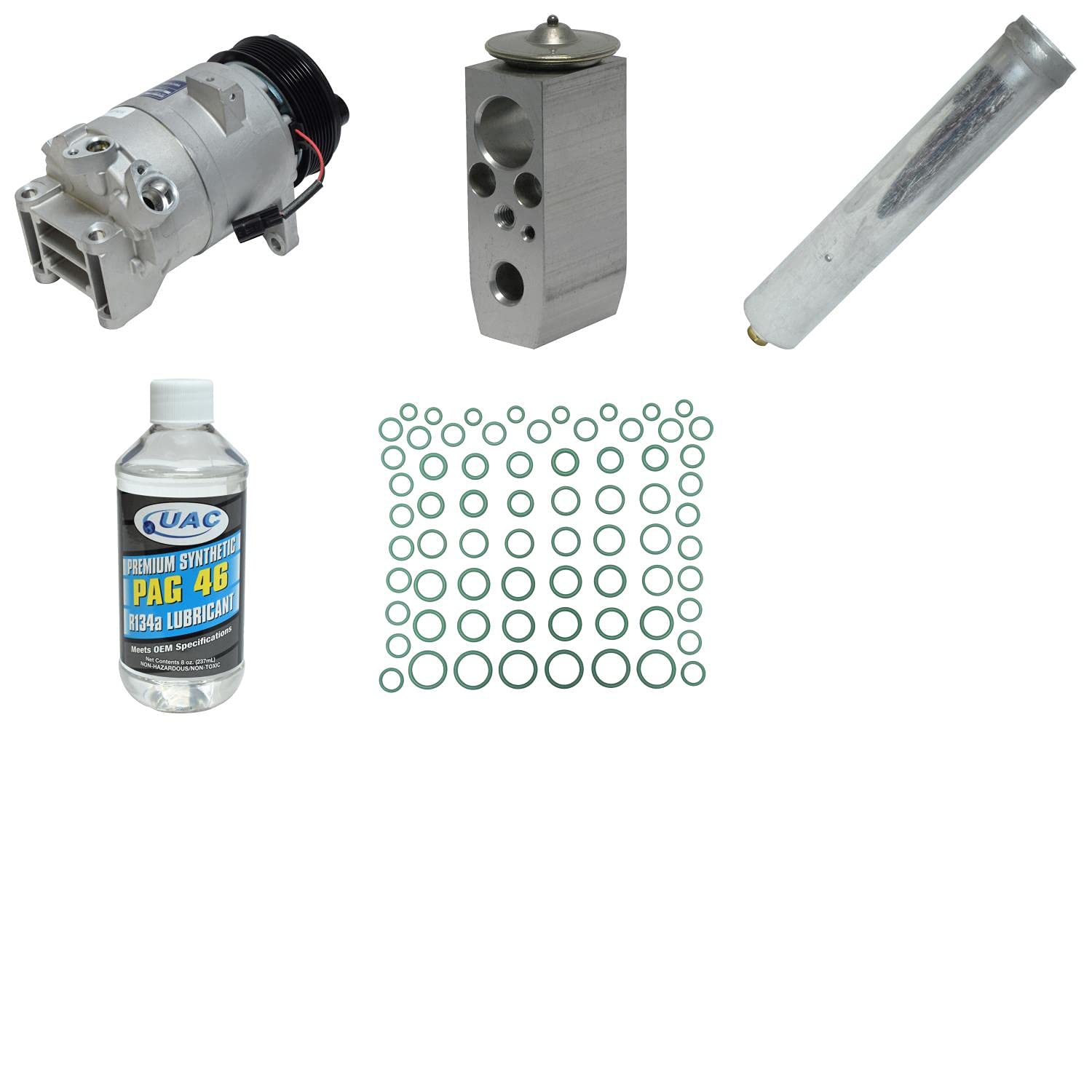 HVAC A/C Compressor Replacement Kit for Car & Truck - High Performance Auto Air Conditioning Repair Kit - Perfect for DIY Mechanics & Professional Technicians (Home Garage & Auto Shop Use)