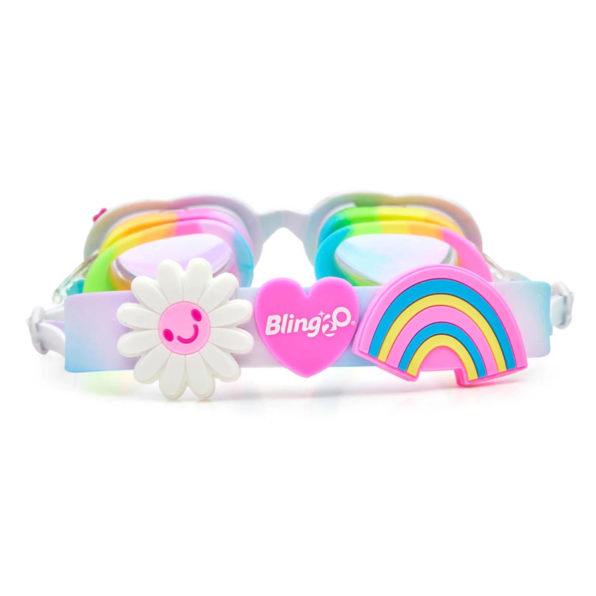 Bright Bouquet Daisy Flowers Swimming Goggles - UV Protection, Anti-Fog for Women & Girls - Perfect for Pool, Beach & Water Sports