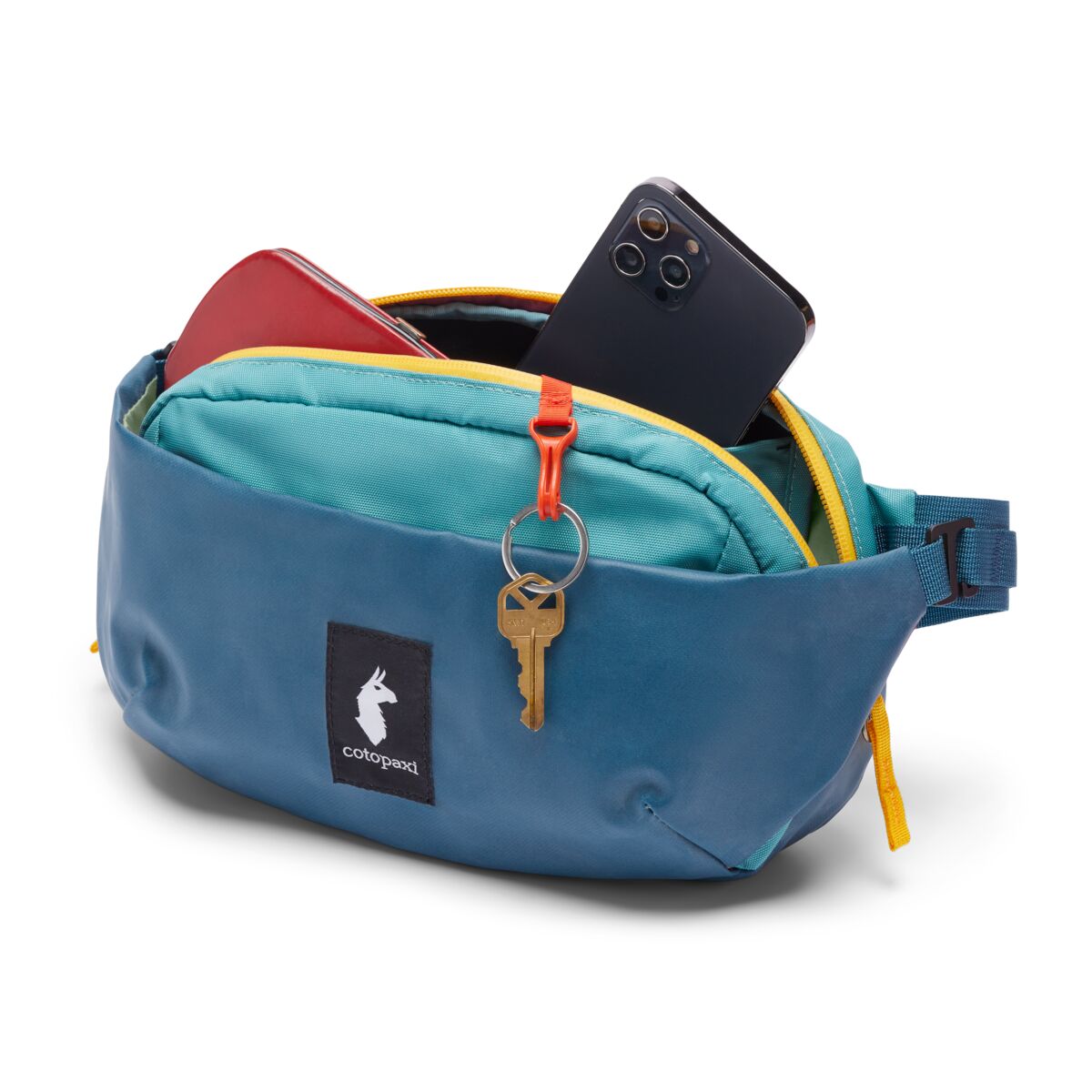Cotopaxi Coso 2L Hip Pack - Water-Resistant Waist Bag for Everyday Use - Abyss/Coastal Color - Perfect for Hiking, Travel & Outdoor Adventures