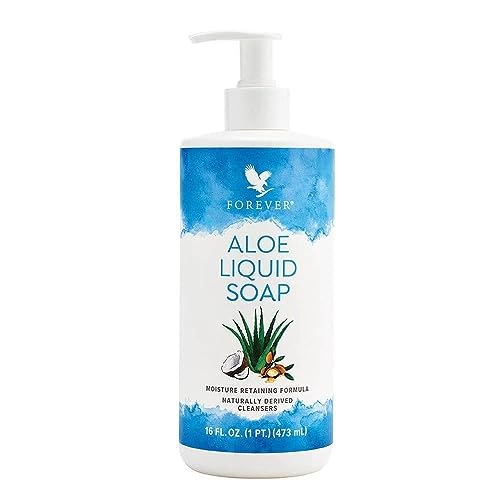 Forever Aloe Vera Hand Soap - 16oz (473ml) Natural Moisturizing Liquid Soap for Dry Skin - Gentle Cleansing for Home, Kitchen & Bathroom Use