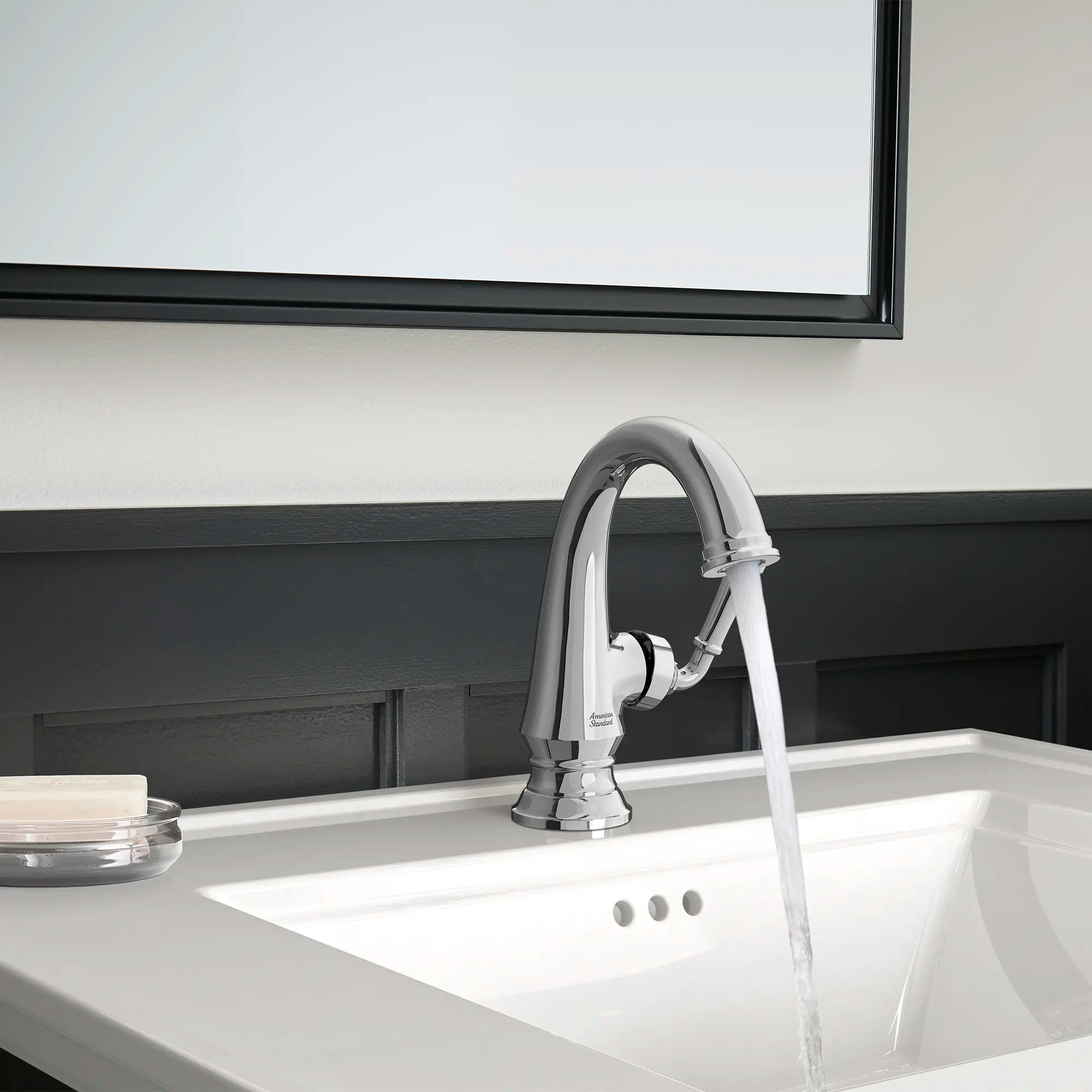 Delancey® Single Hole Single Handle Bathroom Faucet 1.2 GPM/4.5 LPM - Modern Water-Saving Bathroom Sink Faucet with Lever Handle - Perfect for Small Bathrooms, Powder Rooms & Vanities