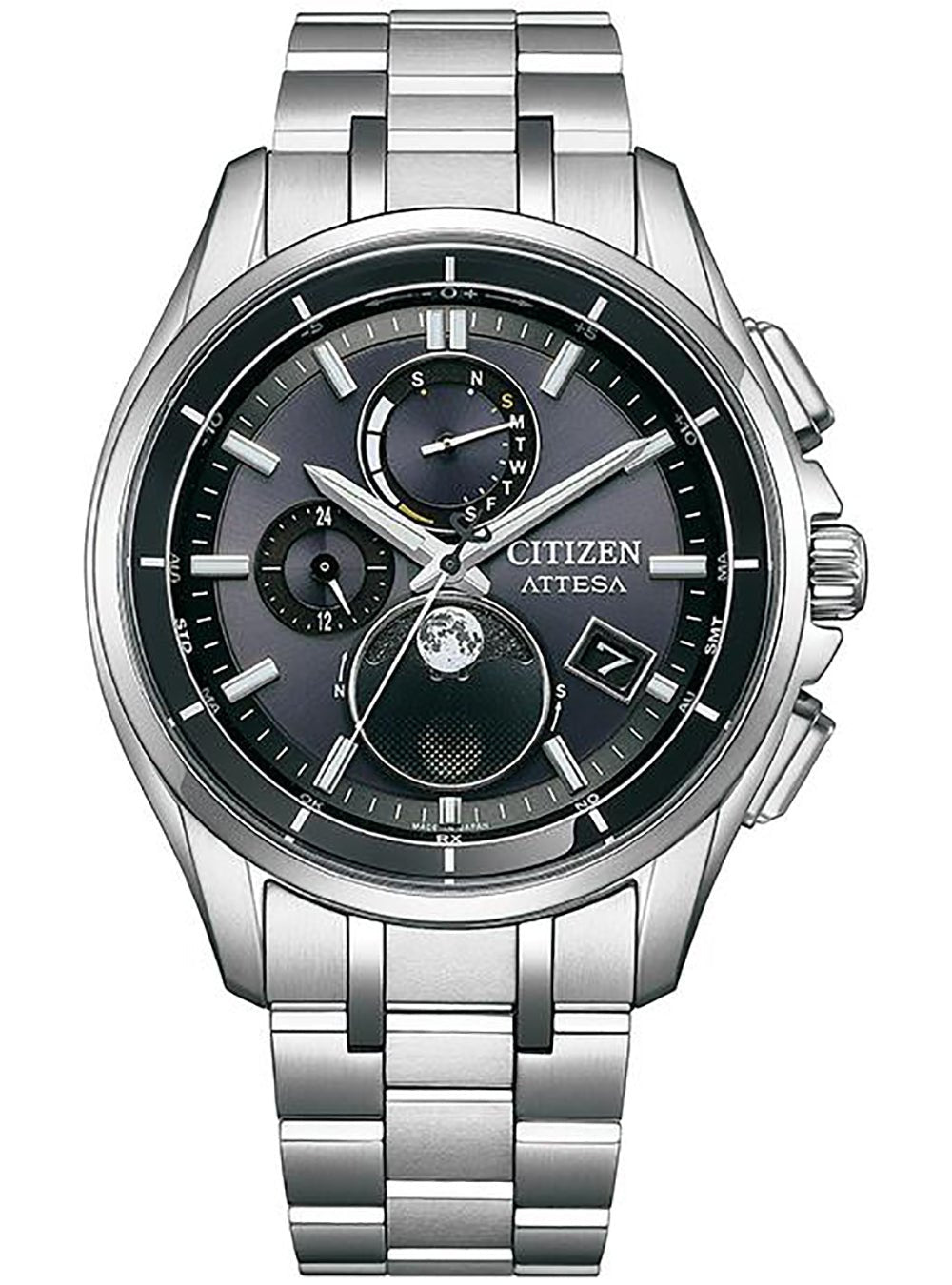 CITIZEN ATTESA BY1001-66E Men's Solar-Powered Watch - Japanese-Made JDM Chronograph for Business & Outdoor Activities