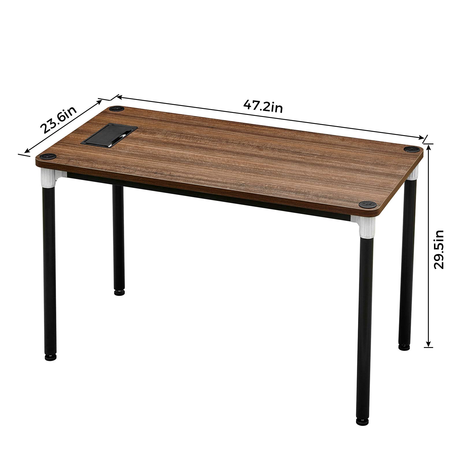 GreenForest 47-inch Computer Desk - Modern Home Office Writing Desk, Small PC Table with Sturdy Workstation in Walnut Finish | Perfect for Remote Work, Gaming & Study Spaces