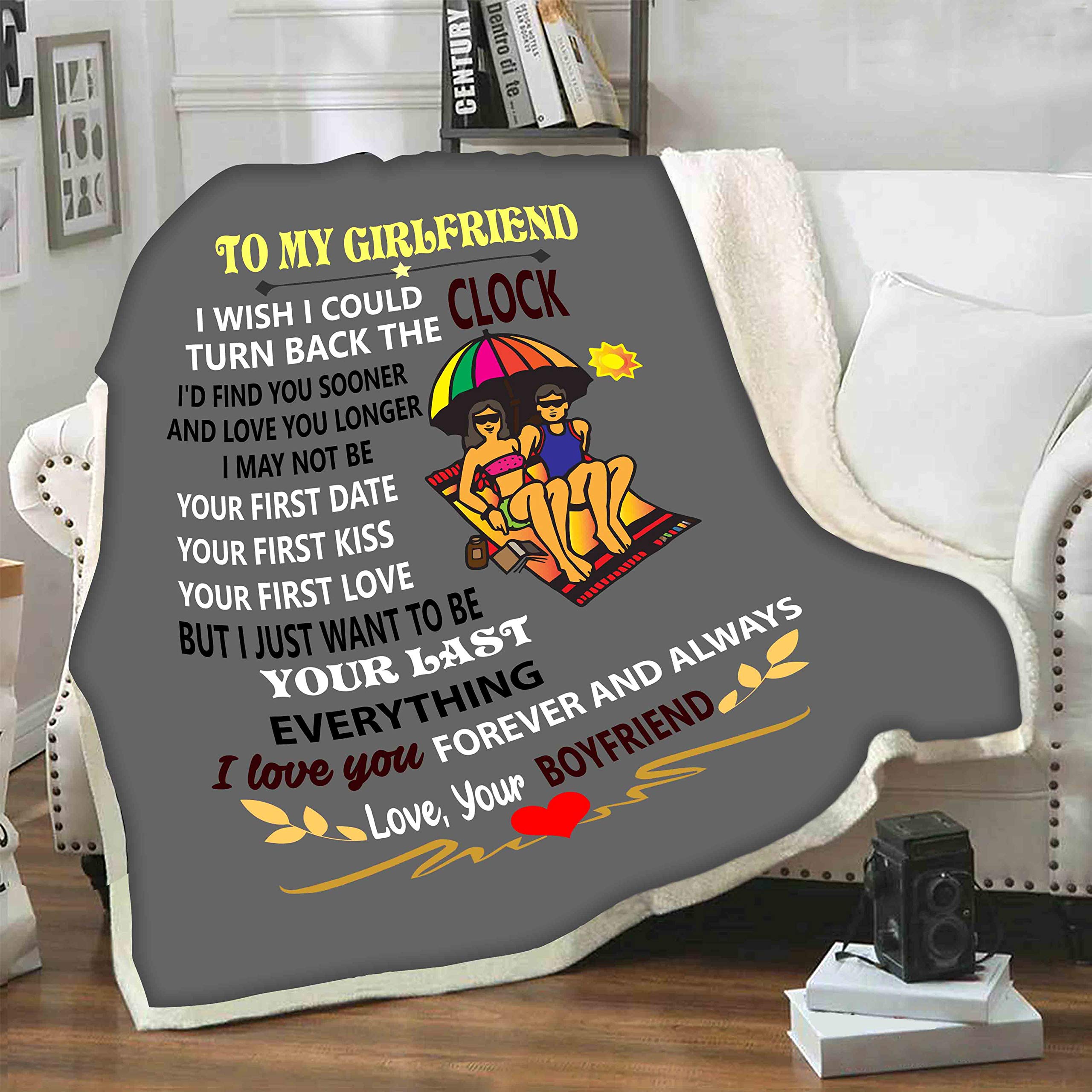 Premium Soft Blanket Gift for Girlfriend - Wedding, Anniversary & Valentine's Day Present - Cozy Throw Blanket for Cuddling, Romantic Nights & Special Occasions