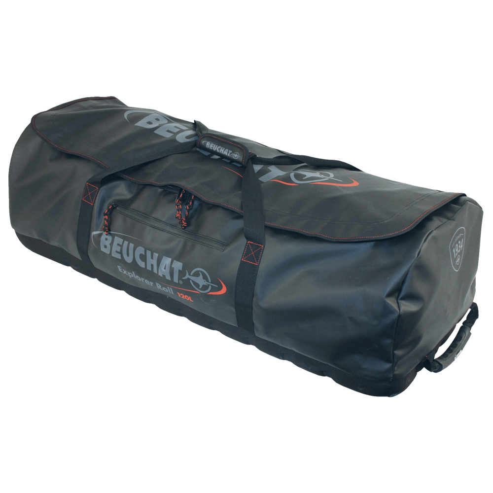 Beuchat Explorer 120L Wheeled Diving Bag - Large Waterproof Scuba Gear Storage for Travel & Beach Adventures