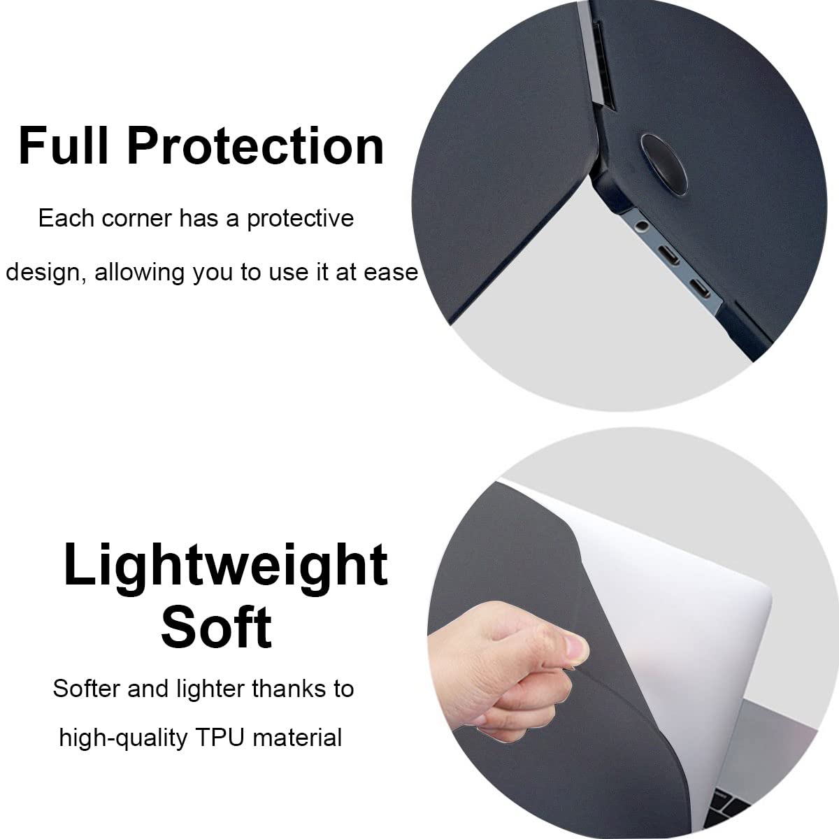 Premium Ultra-Thin Matte MacBook Air 13 Inch Case (2020-2021 M1 A2337/A2179 & 2018-2019 A1932) - Includes Screen Protector, Keyboard Cover & Webcam Privacy Shield - Perfect for Work, Travel & School - Sleek Black Protective Laptop Cover