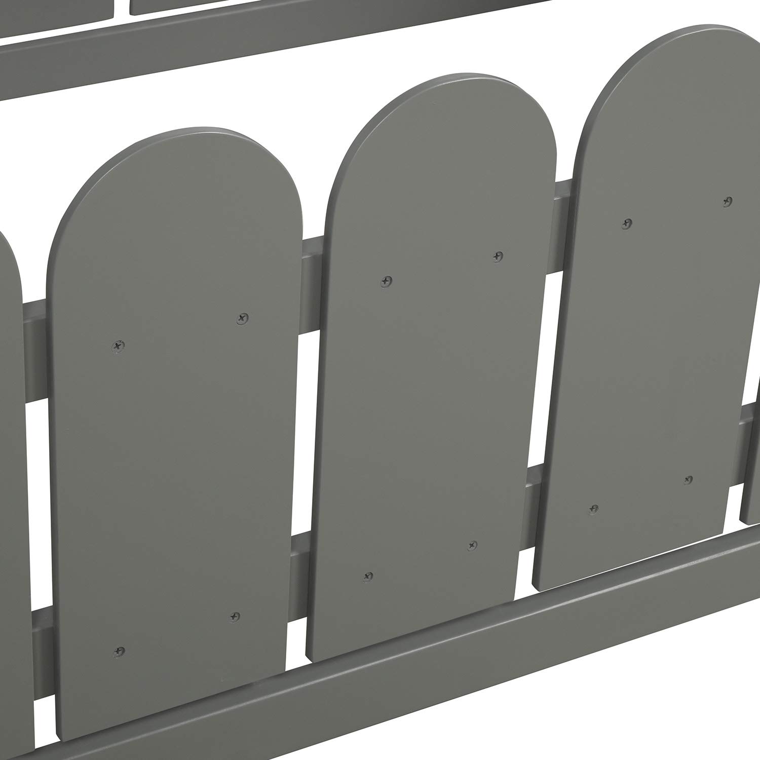 Wooden Twin House Bed Frame with Roof & Fence Guardrails for Toddlers, Kids, Boys & Girls - Easy Assembly, Grey (Box Spring Needed) | Perfect for Kids' Bedrooms, Playrooms & Themed Nursery Decor