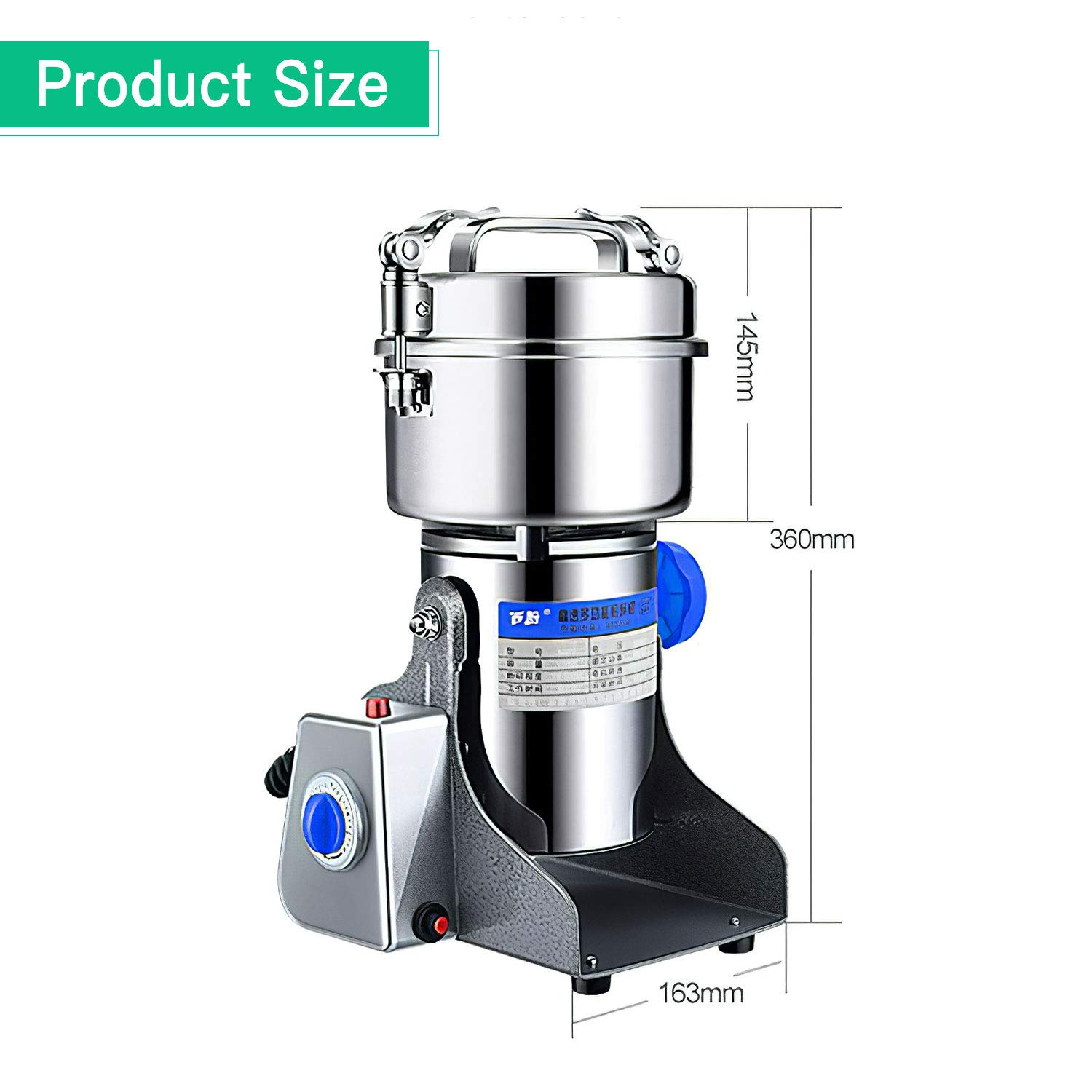 Premium Electric Coffee Grinder - Stainless Steel Spice & Herb Mill for Coffee Beans, Nuts, Grains & Spices | Perfect for Home, Office & Coffee Shops | Fast & Quiet Grinding