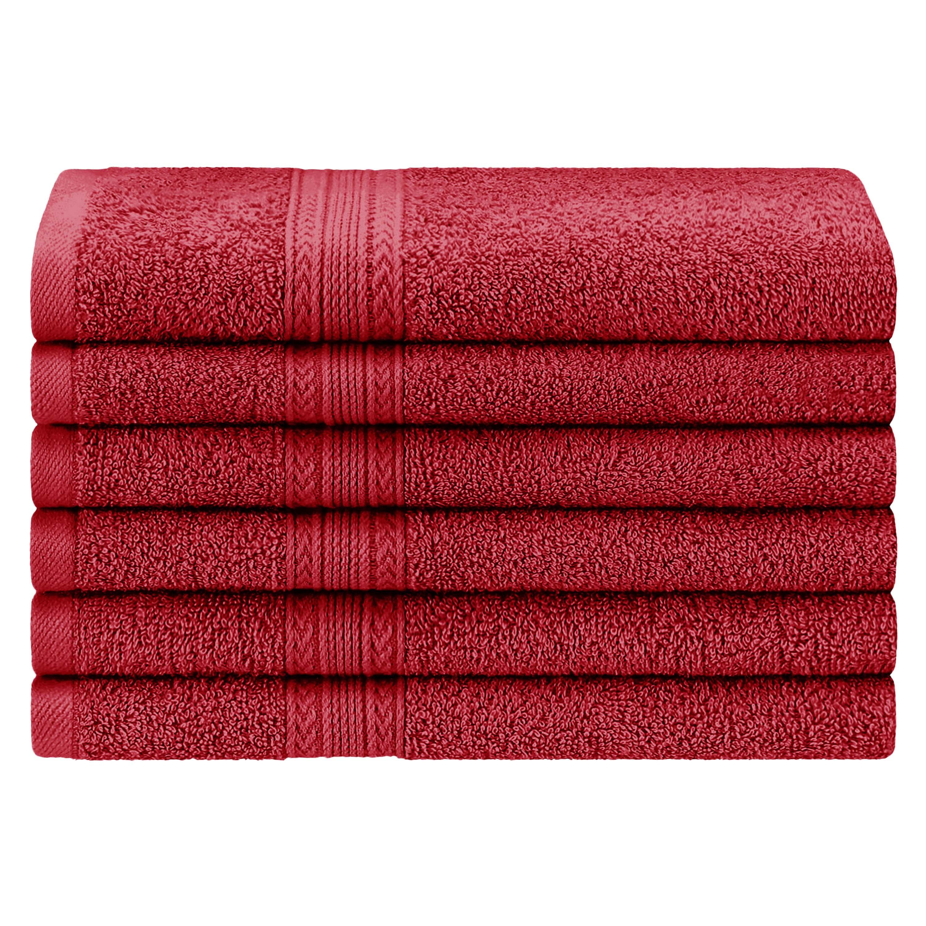 Premium Eco-Friendly Ring Spun Cotton 6-Piece Hand Towel Set - Soft, Absorbent & Sustainable Bathroom & Kitchen Towels for Home, Spa, Gym & Travel