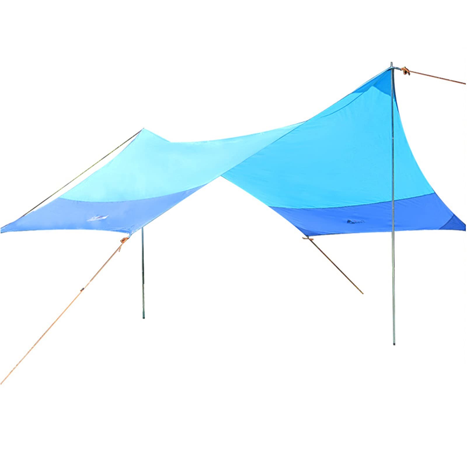 2021 Waterproof Camping Tarp - Large Multifunctional Outdoor Sun & Rain Shelter for Beach, Backpacking, Hiking | Perfect for Car Camping, Picnics & Outdoor Adventures (Blue)