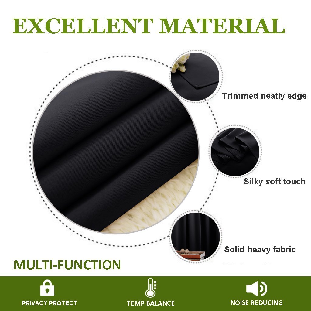 Blackout Double Pinch Pleated Extra Wide Curtains 100