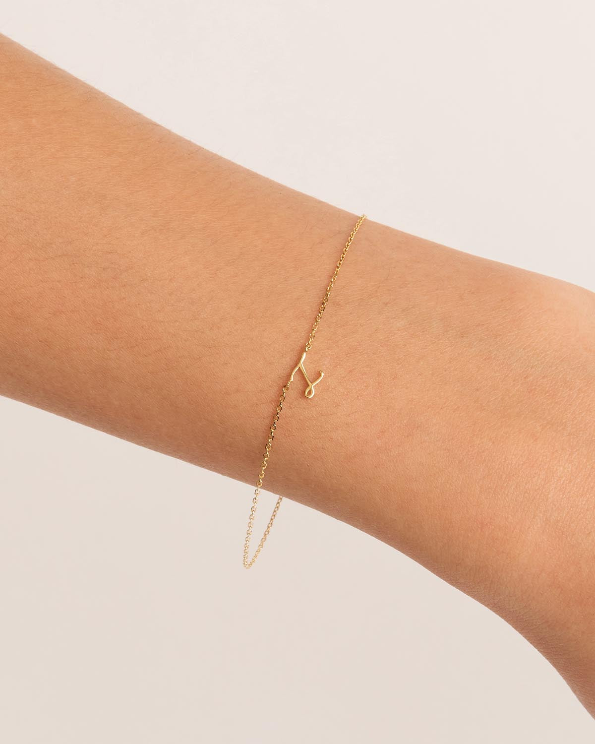 14K Solid Gold Love Letter Bracelet - Dainty & Elegant Jewelry for Women, Perfect Gift for Anniversary, Valentine's Day & Special Occasions