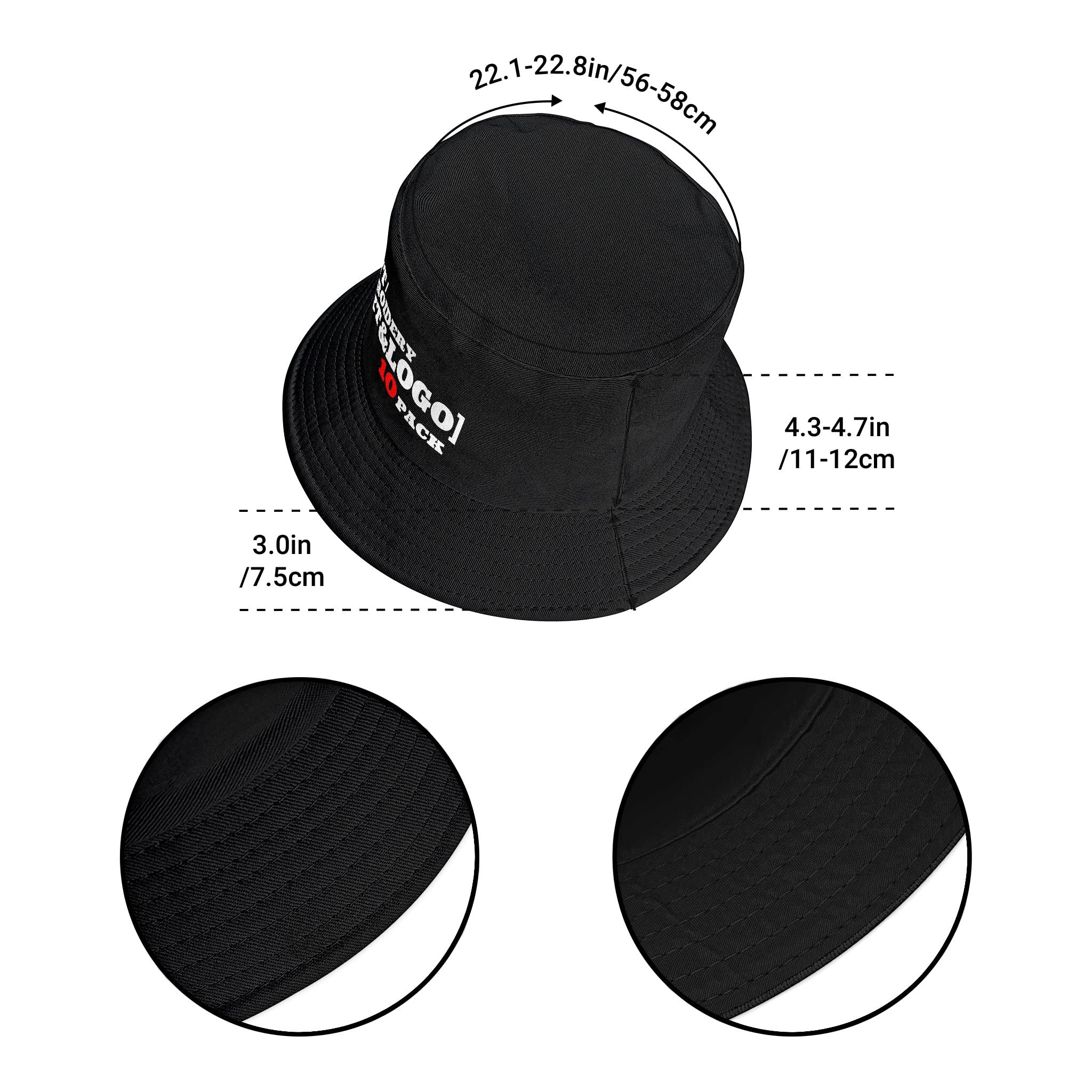 Pranboo® 10 Pack Custom Hats - Bulk Snapback Trucker Caps for Embroidery & Logo Printing - Dad Hats for Men & Women - Perfect for Promotions, Events & Team Uniforms