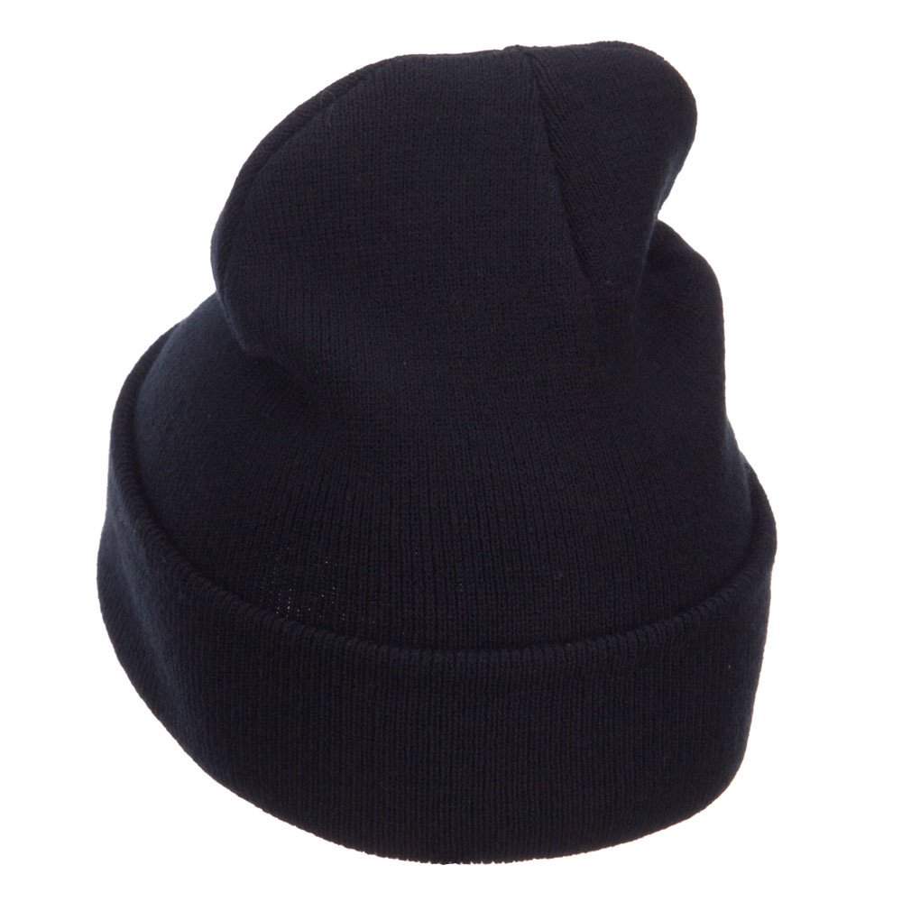 Maine State Moose Embroidered Cuff Beanie Hat - Warm Winter Knit Cap with Embroidered Moose Design - Perfect for Outdoor Activities, Skiing, and Cold Weather Fashion
