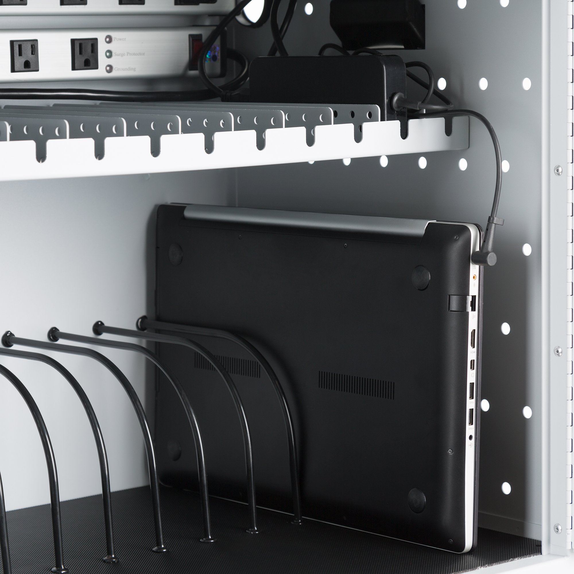12-Bay Wall-Mount Charging Cabinet for Chromebooks, Laptops & Tablets - Secure Storage & Organized Charging Station for Schools, Offices & Libraries