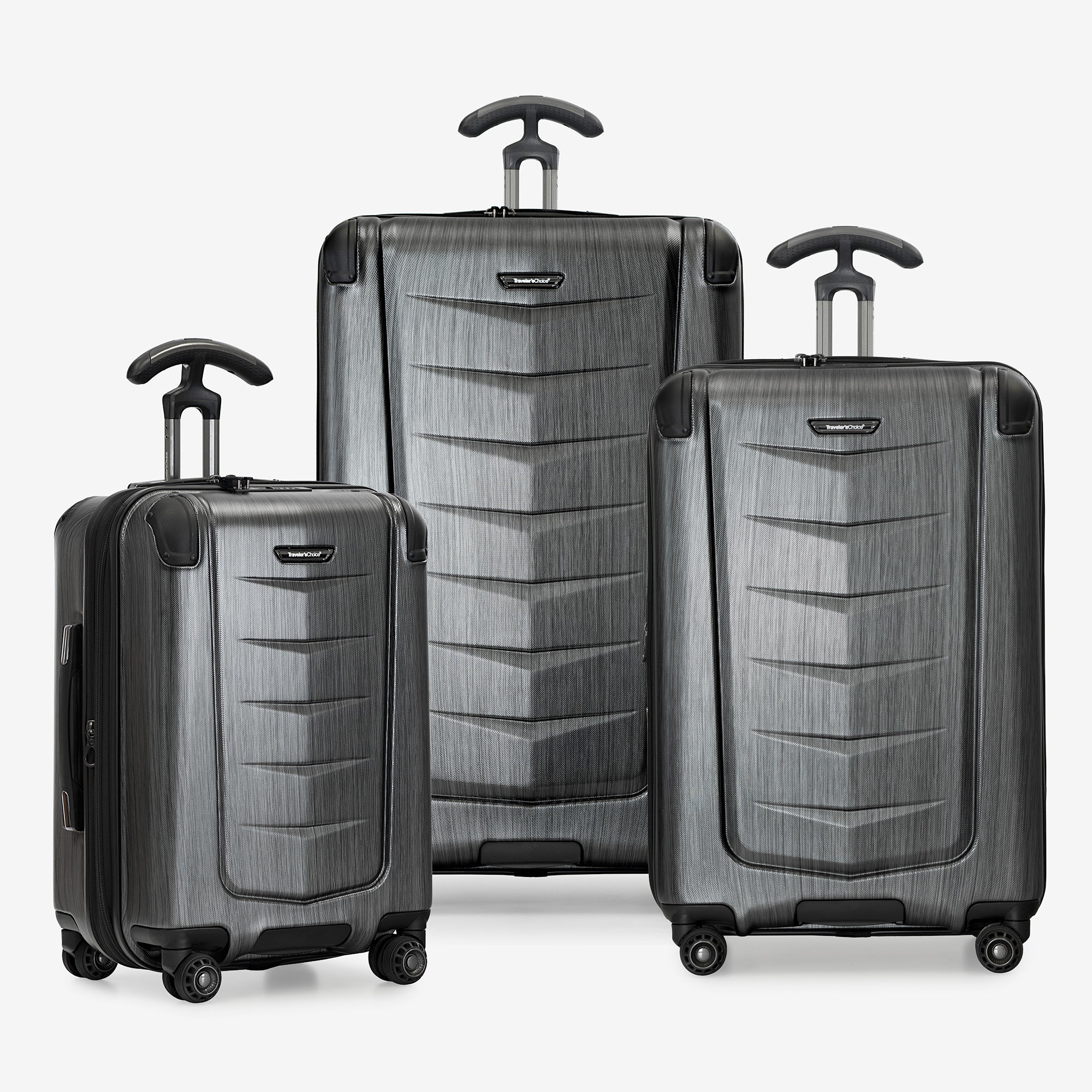 Silverwood Hardshell 3-Piece Luggage Set with Spinner Wheels - Lightweight Suitcase for Travel, Business Trips & Vacations (Carry-On, Medium & Large)