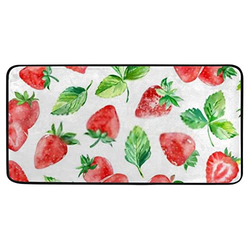 Watercolor Strawberry Pattern Red