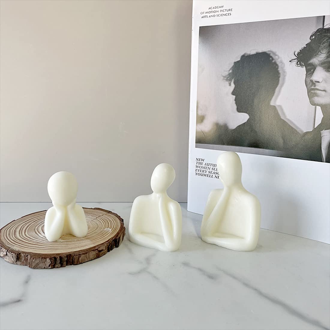 Voyyphixa 3D Human Silicone Molds for DIY Candles, Resin Art, Soap Making & Clay Crafts - Realistic Body Sculpture Molds for Aromatherapy, Home Decor & Gift Making (Candle C)