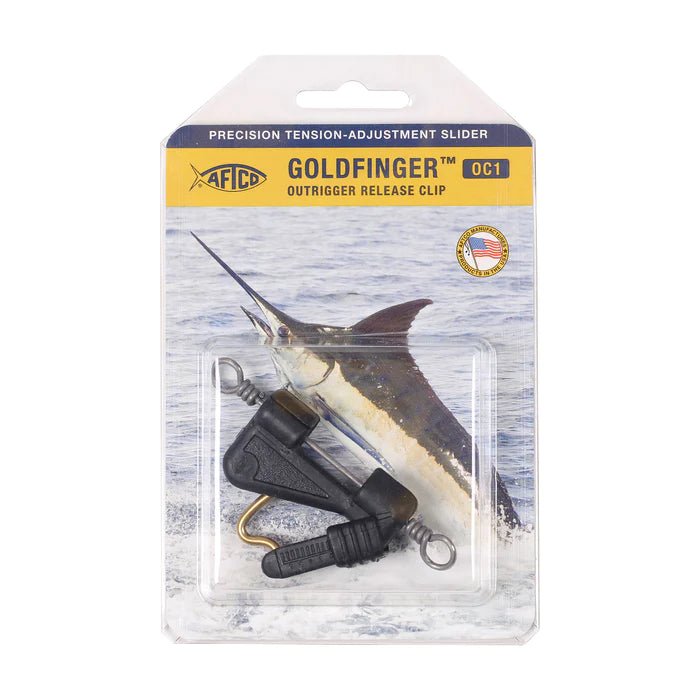 AFTCO Goldfinger Outrigger Release Clip - Heavy Duty Fishing Clip for Trolling & Big Game Fishing - Saltwater & Offshore Fishing Gear Accessories
