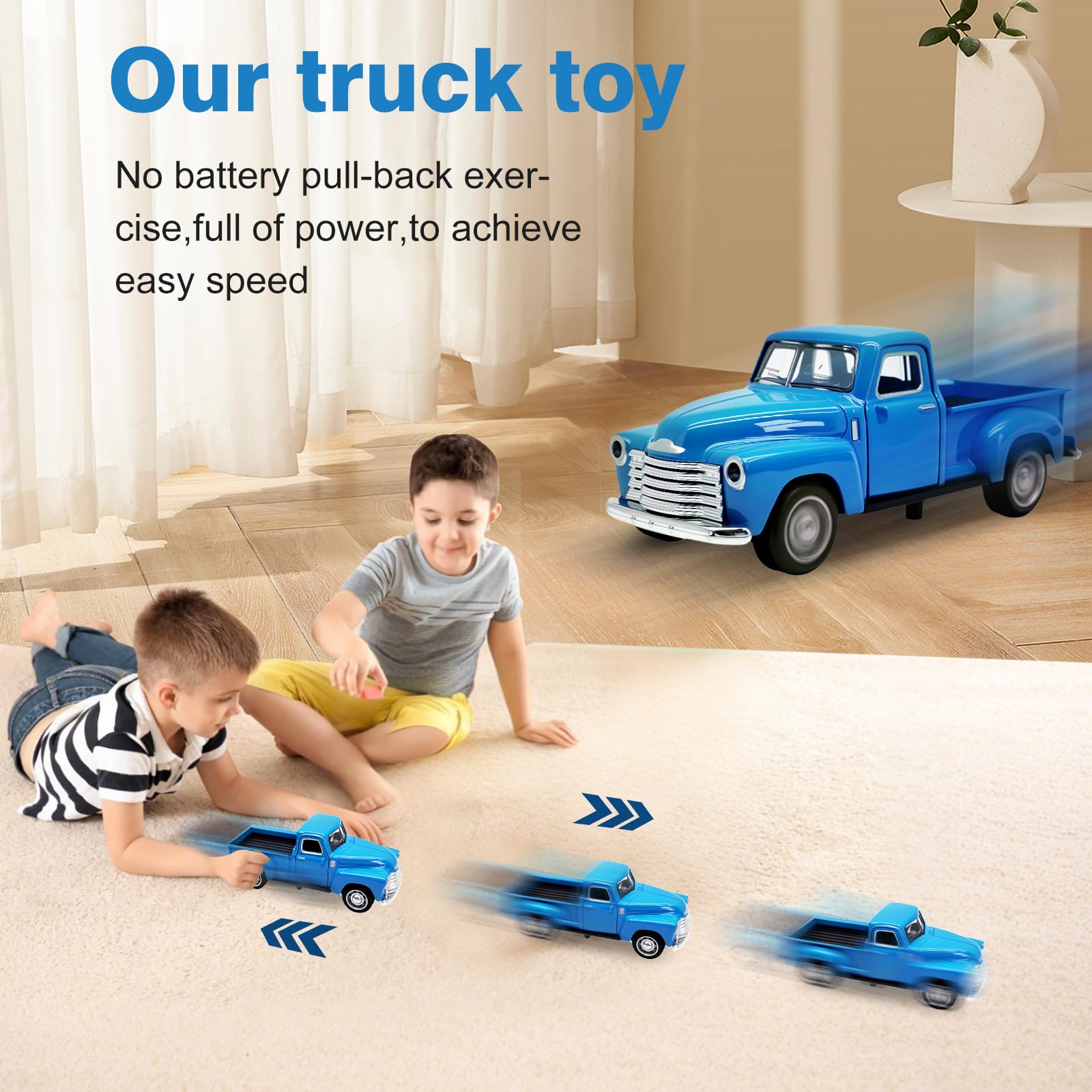 Little Blue Truck Toy - 1:32 Alloy Driveable Kids Car with Opening Doors - Best Gift for Boys & Girls Ages 2-8 - Perfect for Easter, Christmas & Birthday Presents - Great for Pretend Play, Storytelling & Early Learning Activities