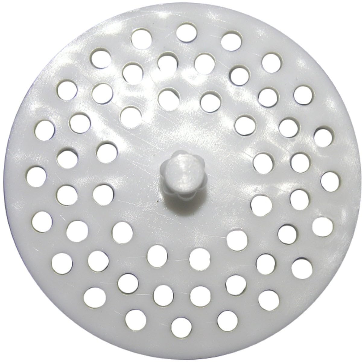 White Plastic Disposal Sink Strainer - Universal Fit for Most Kitchen Sinks | Prevents Clogs | Dishwashing & Food Prep Essential | Carded Packaging