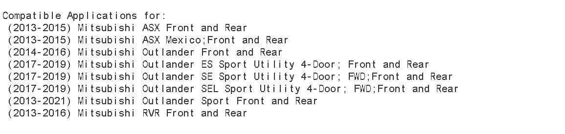High-Performance PowerSport Front & Rear Brake Kit - Ceramic Brake Pads & Rotors for 2013-2021 Mitsubishi ASX, Outlander, Outlander Sport, RVR - Perfect for Daily Commuting & Off-Road Adventures
