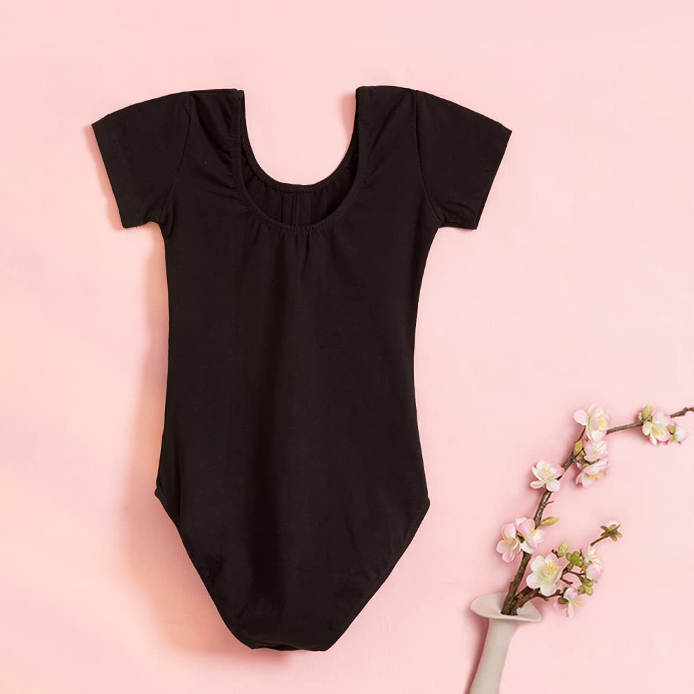 ROYAL SMEELA Girls Short Sleeve Ballet Leotard - Basic Dance Leotard for Toddlers & Kids - Perfect for Ballet Class, Recitals & Dance Practice (Pink, Size 3T)