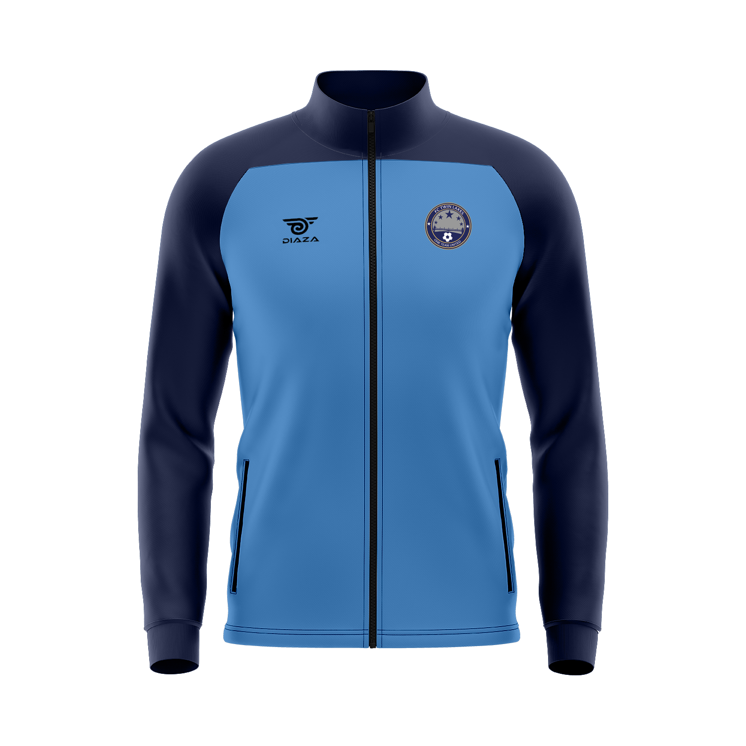 FC Twin Lakes Men's Running Track Suit Jacket - Lightweight Athletic Windbreaker for Jogging, Training & Outdoor Sports