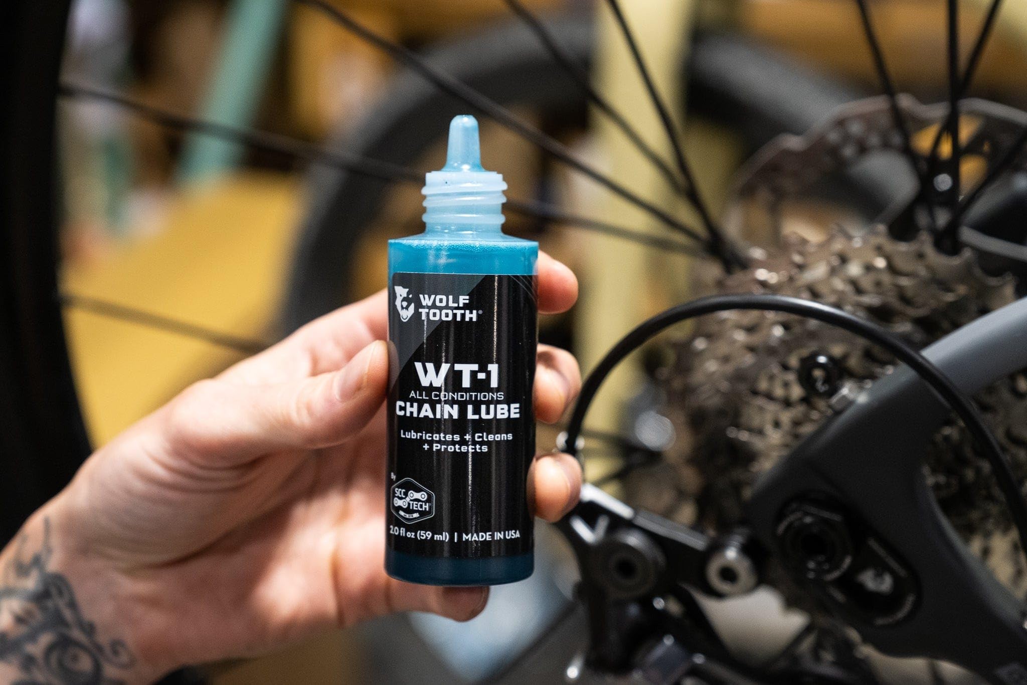 Wolf Tooth Components WT-1 Drivetrain Treatment - 2oz Lubricant for Bikes, Chains & Gears - All Weather Protection (12-Pack Case) - Ideal for Mountain Biking, Road Cycling & Commuting