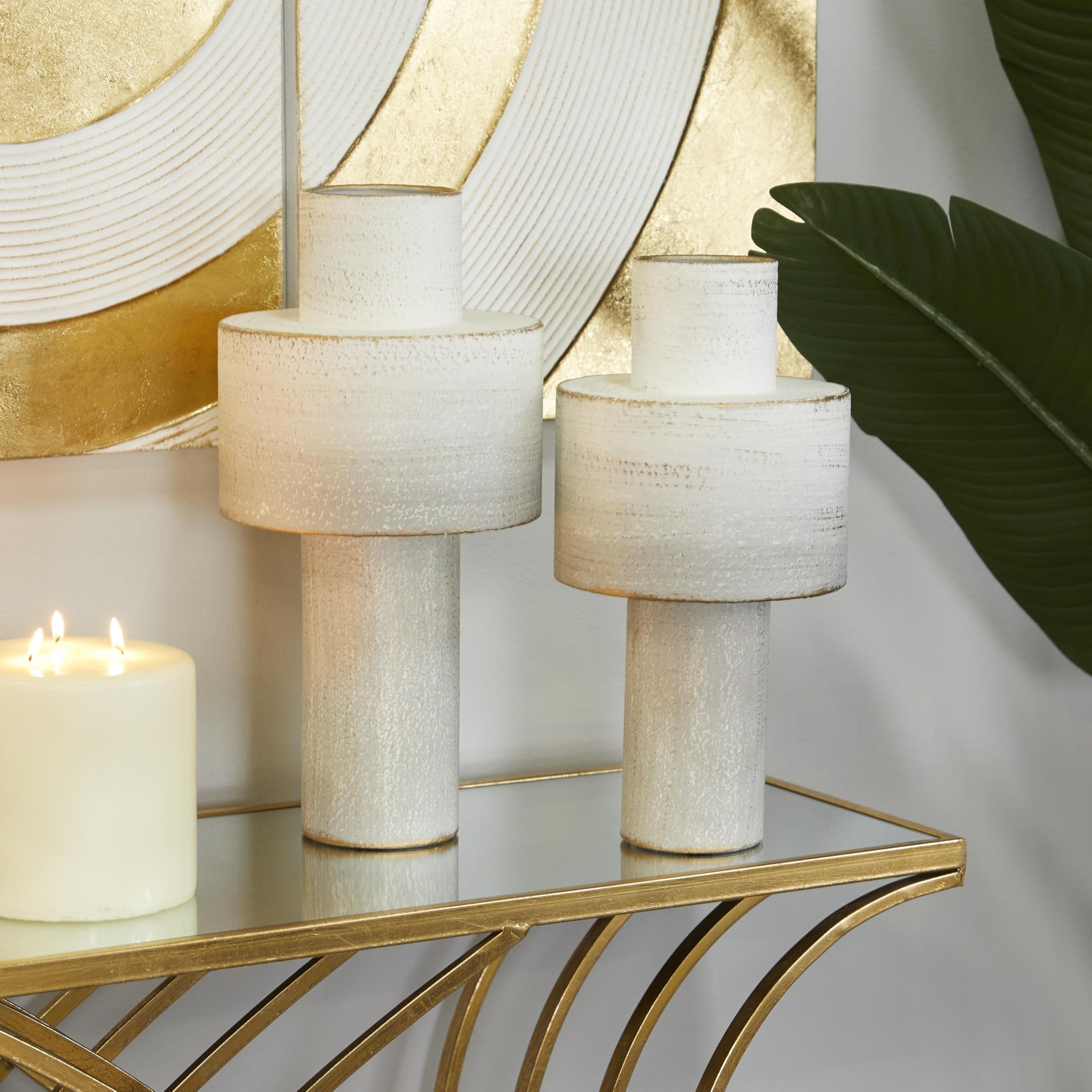 CosmoLiving by Cosmopolitan Metal Decorative Vase Set of 2 - 16