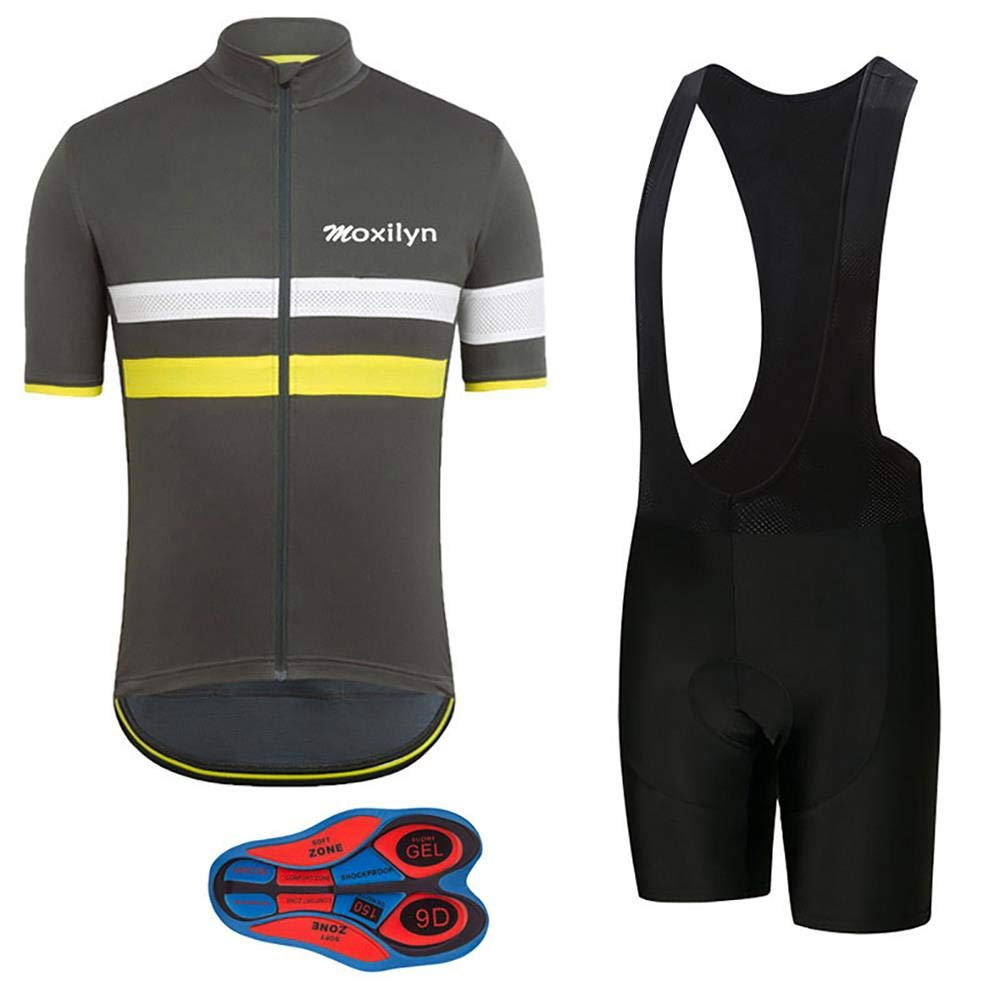 Men's Cycling Jersey & Bib Shorts Set - Quick-Dry, Full-Zip Road Bike Clothing Kit for Mountain & Road Biking | Perfect for Training, Racing & Outdoor Cycling Adventures