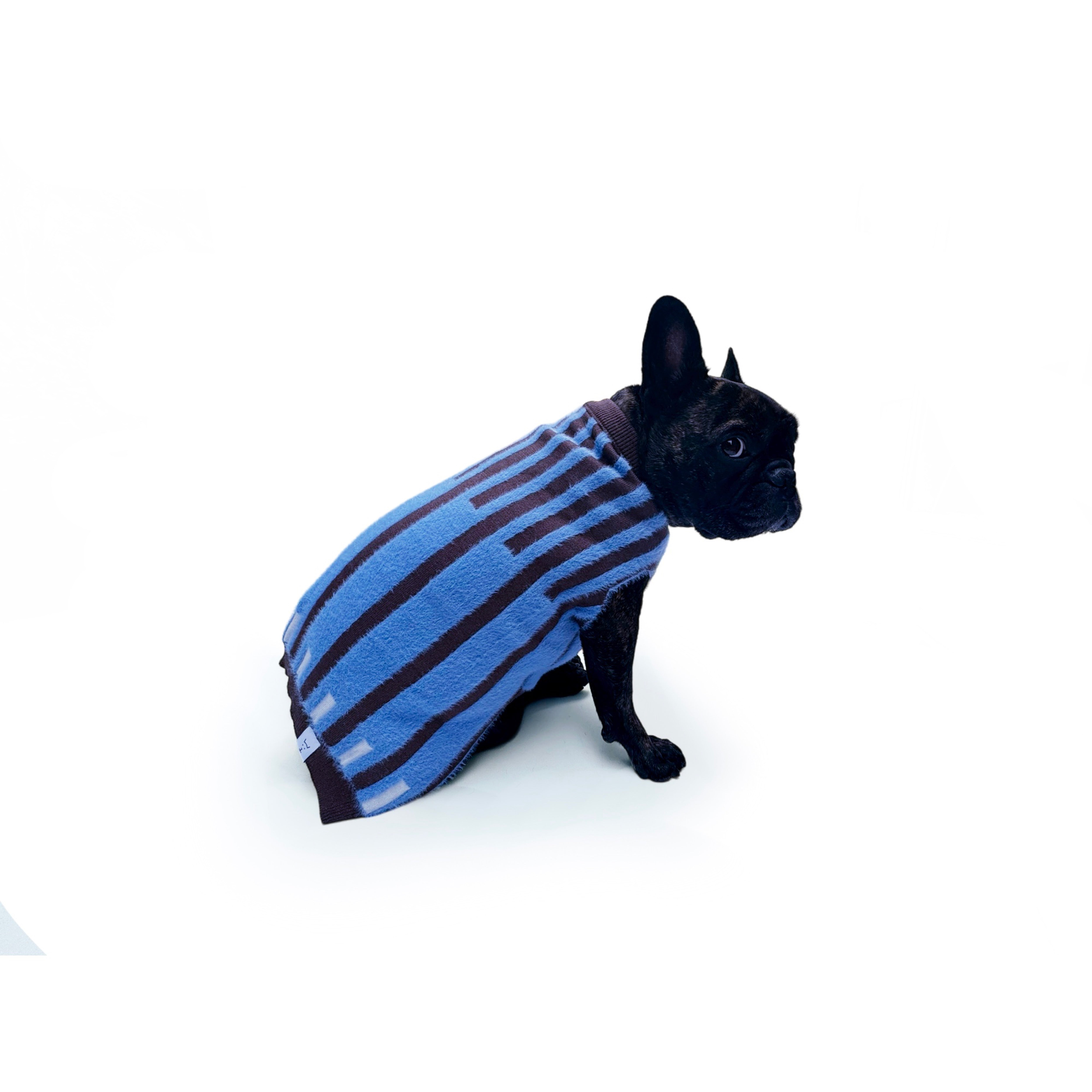 Blue Striped Dog Sweater - Warm & Cozy Knit Pet Apparel for Small & Medium Dogs - Perfect for Winter Walks & Indoor Comfort