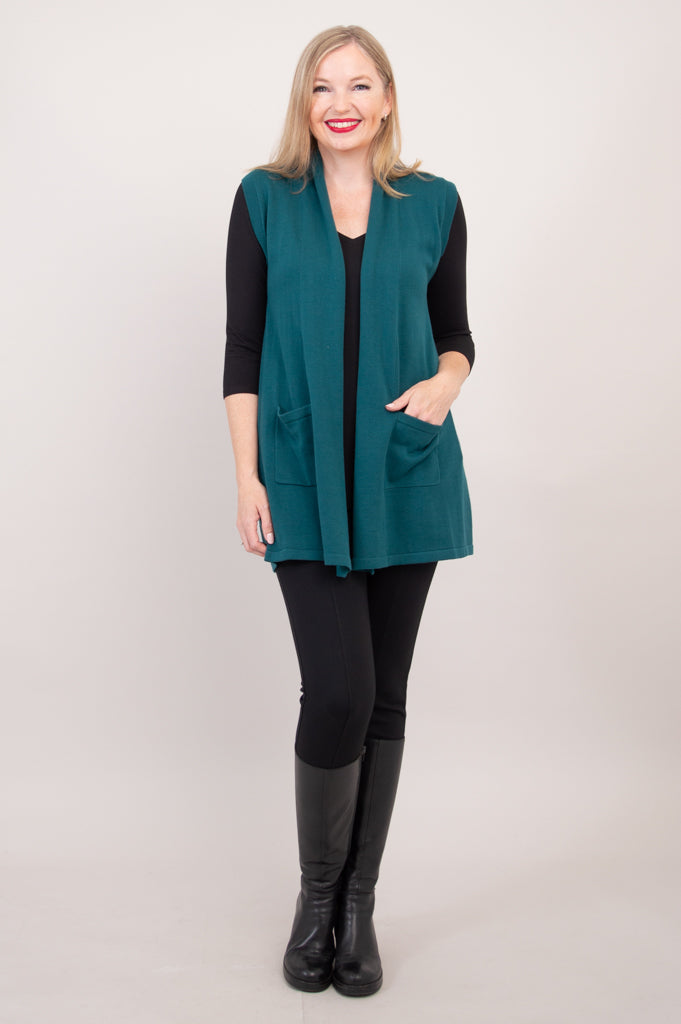 Stylish Jude Cardigan in Teal - Soft Cotton Knit Sweater for Women | Perfect for Casual Outfits, Office Wear & Cozy Evenings